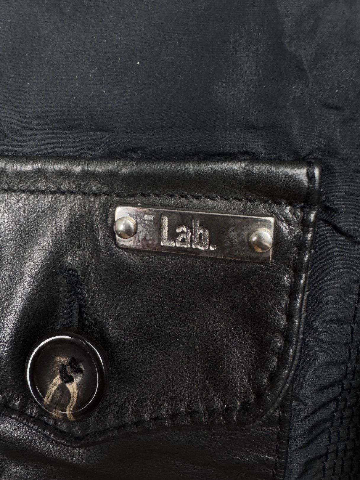Pal Zileri Pal Zileri Lab black nylon leather multipocket hooded jacket Size US L / EU 52-54 / 3 - 6 Thumbnail
