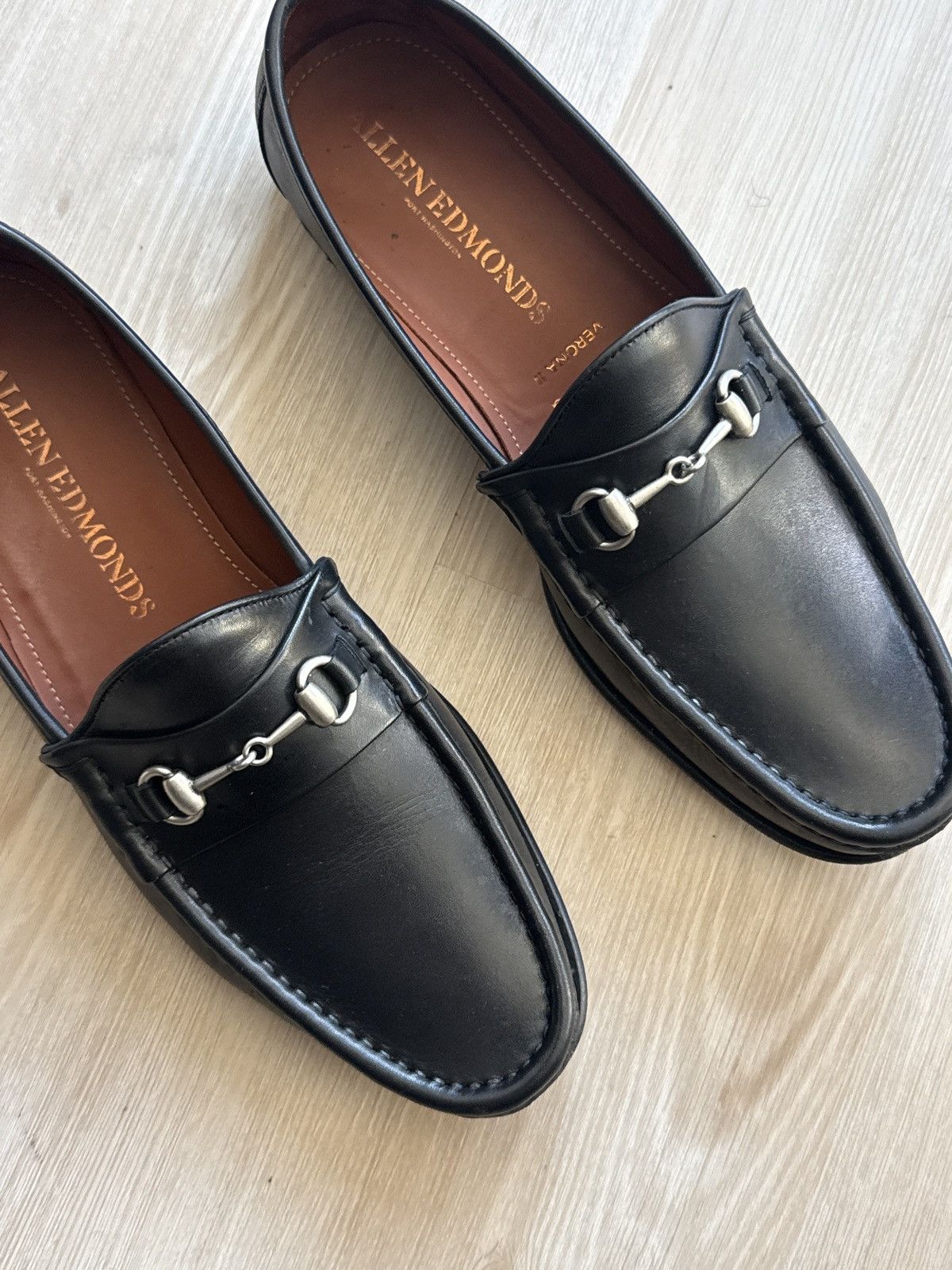 Allen Edmonds Verona ll black leather horsebit Italian leather loafer 11 Allen Edmonds / Verona II Horsebit Loafer / Black Leather  main image 2