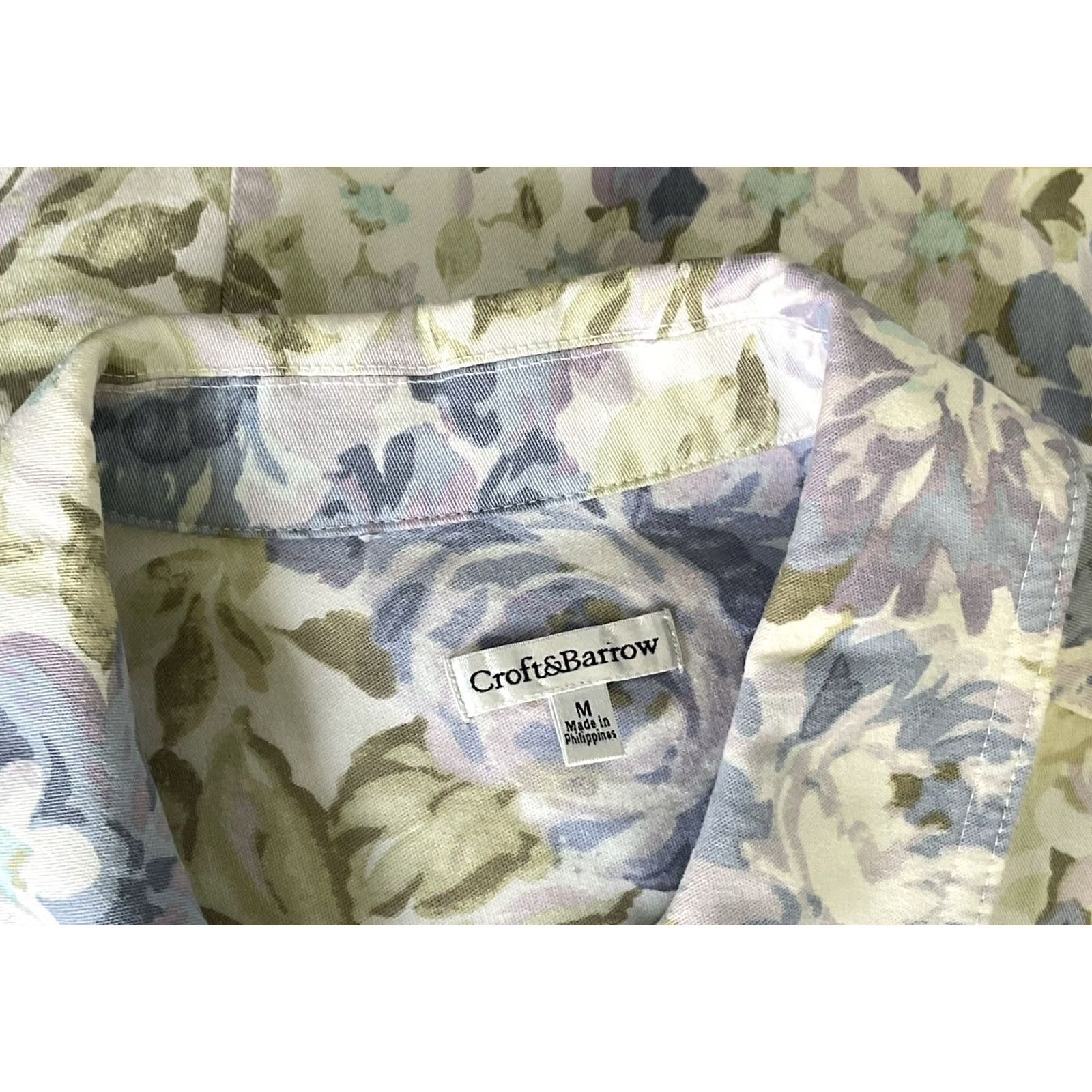 Croft & Barrow Croft & Barrow Jacket M Purple Pastel Floral Button Up Collared Cottage Boho Hippie Women’s Jacket Size M / US 6-8 / IT 42-44 - 4 Thumbnail