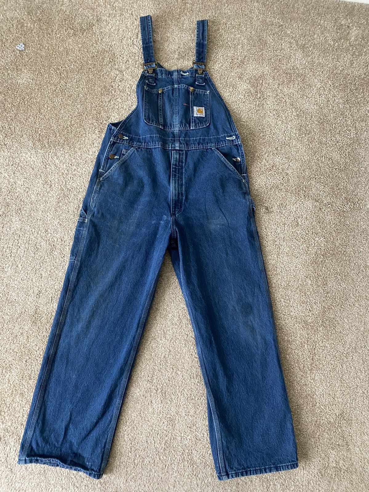 Image of Retro Blue Jean Carhartt Overalls, Men's (Size 36)