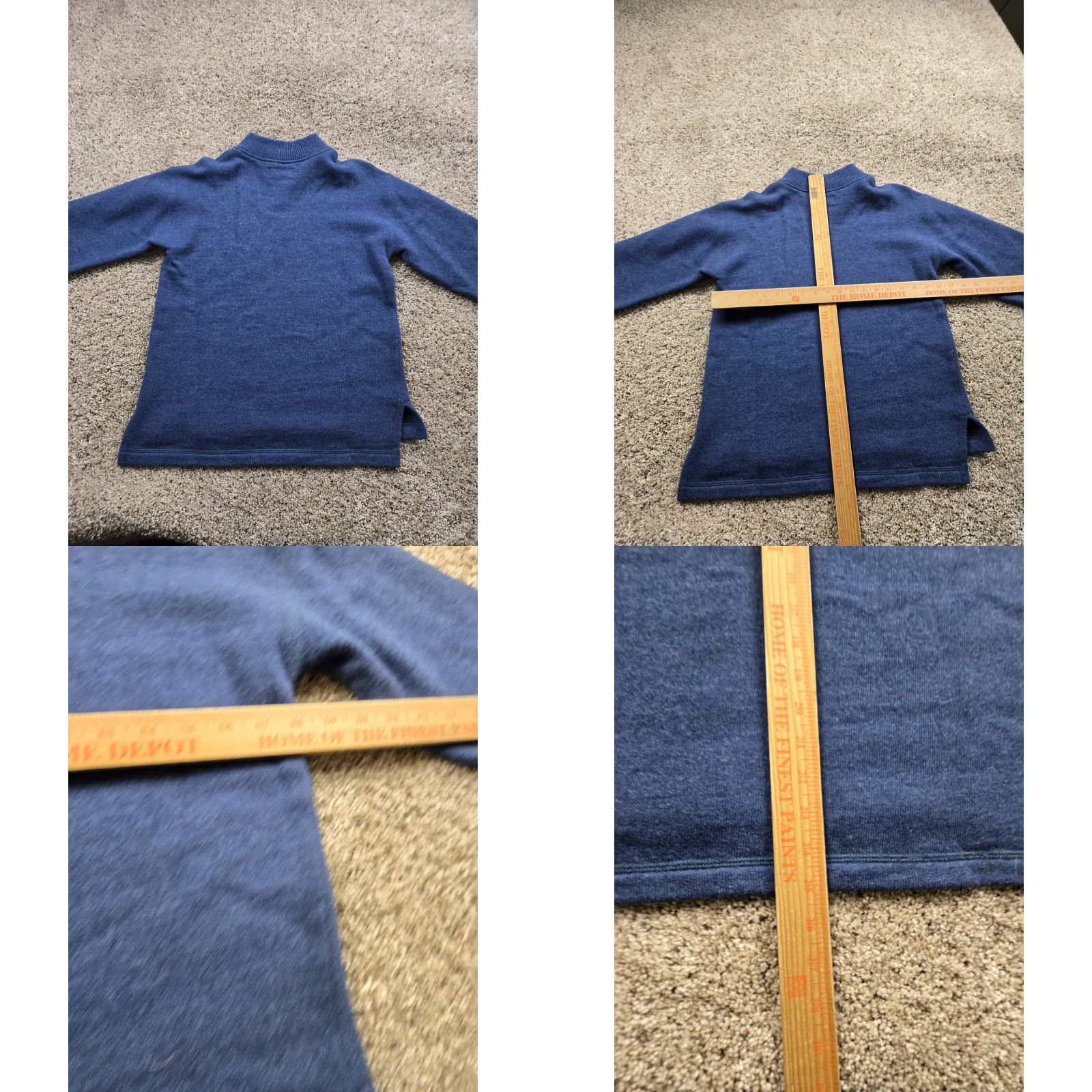 Vintage VINTAGE L.L.Bean Sweater Womens Small Blue Half Zip Pullover Wool Blend 90s Size S / US 4 / IT 40 - 8 Thumbnail