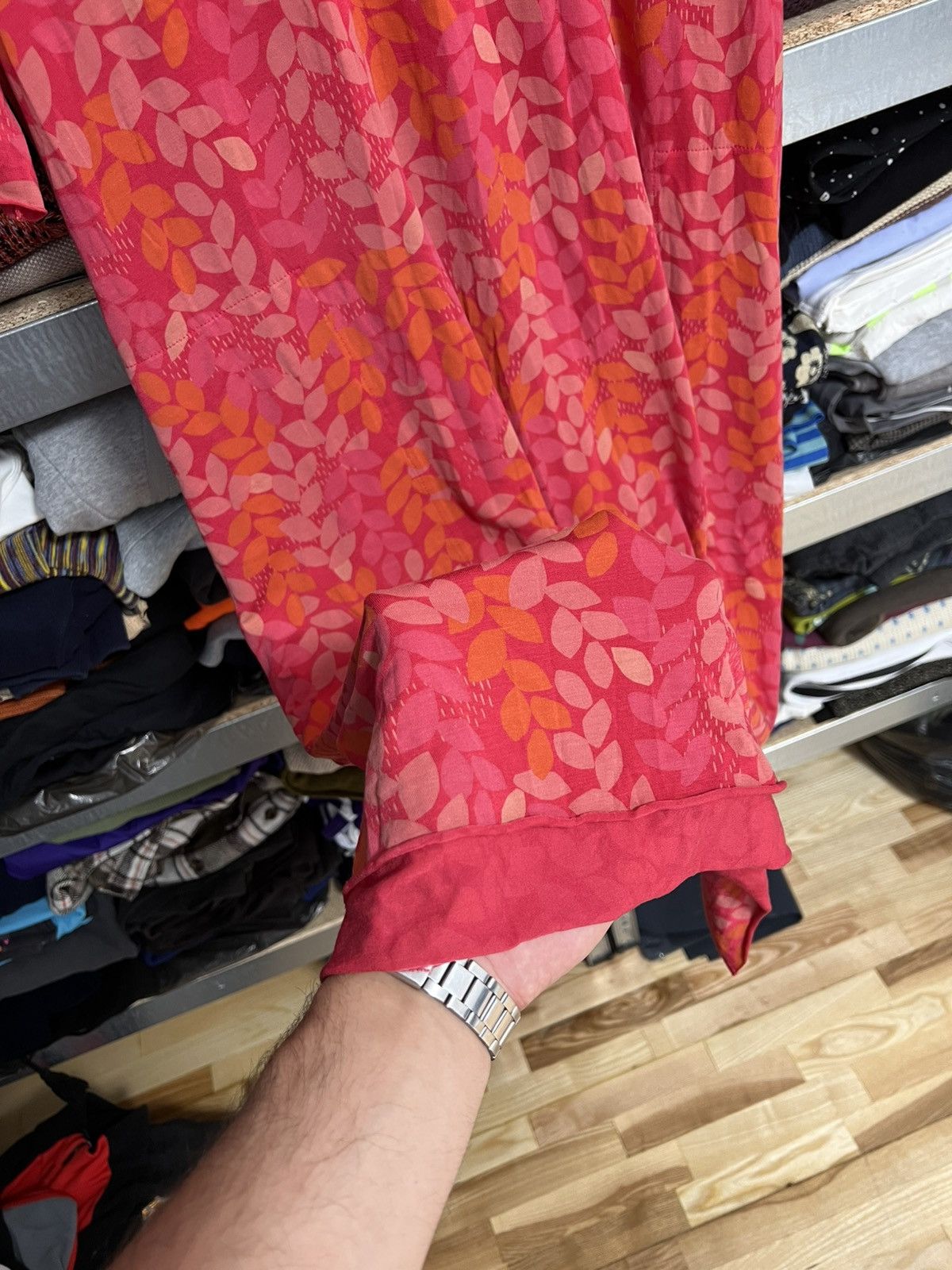 Designer × Gudrun Sjoden Gudrun Sjoden Floral 3/4 Sleeve Maxi T-Shirt Dress L Sjöden Size L / US 10 / IT 46 - 4 Thumbnail