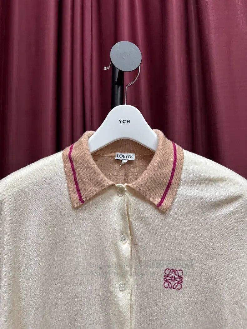 Loewe Colorblocked Knit Cashmere Short Sleeve