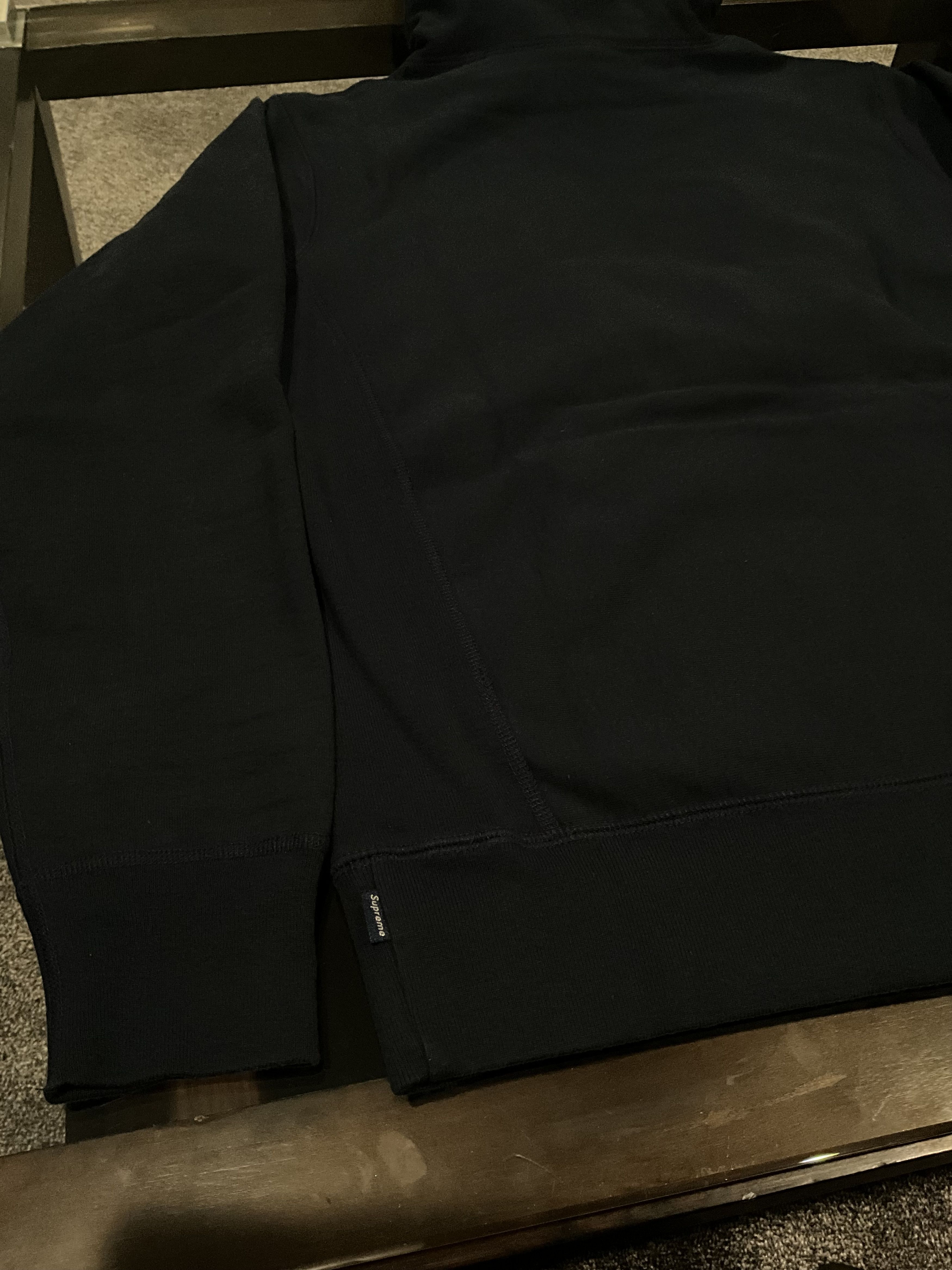 Supreme FW14 Navy Tonal Box Logo Pullover Hooded Sweatshirt Size US S / EU 44-46 / 1 - 5 Thumbnail
