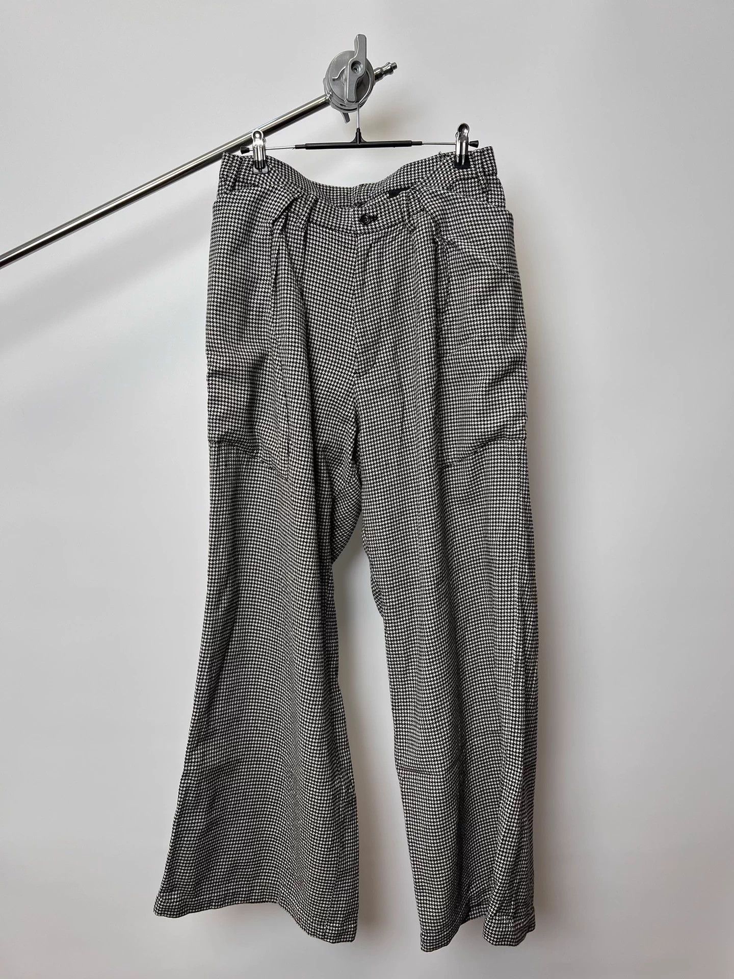 Sulvam Multi Checkered Casual Wide-Leg Pants Size 32 Size US 32 / EU 48 - 1 Thumbnail