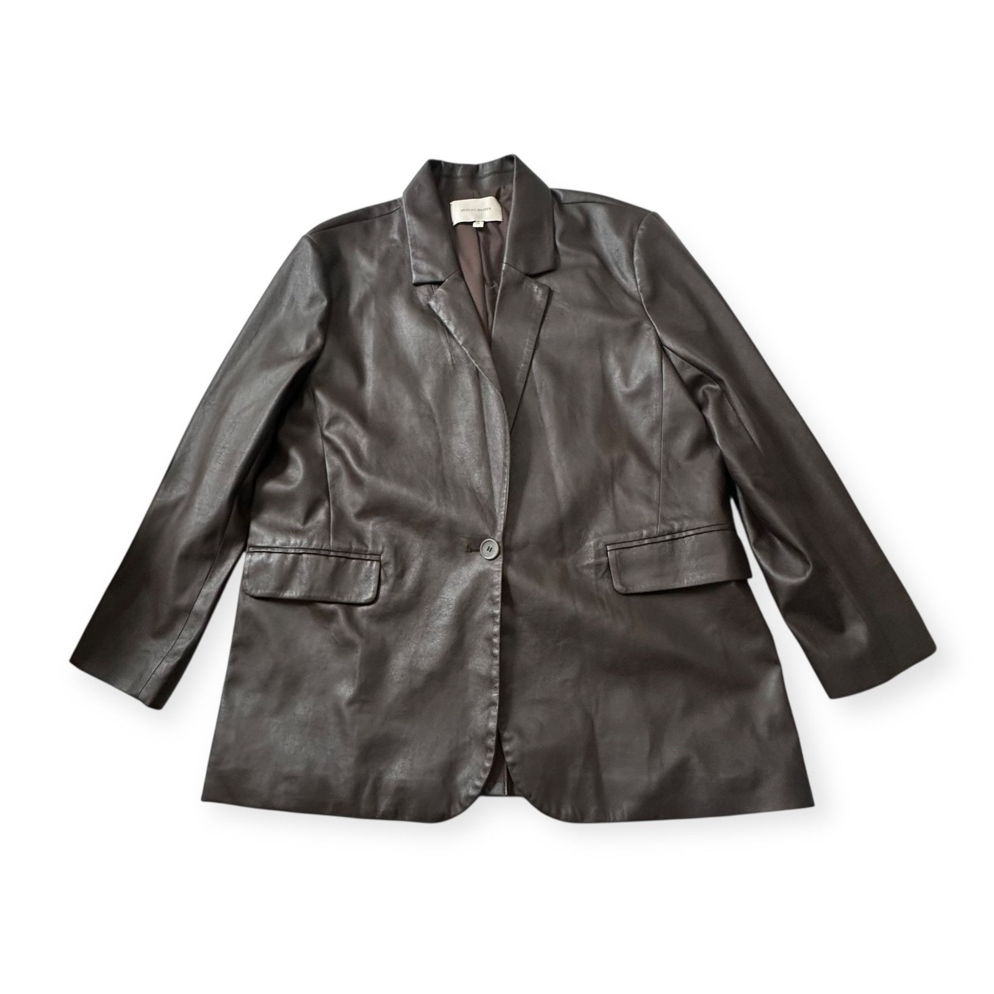 Brochu Walker Brochu Walker The Farley Single-Button Vegan Leather Blazer Size M / US 6-8 / IT 42-44 - 6 Thumbnail