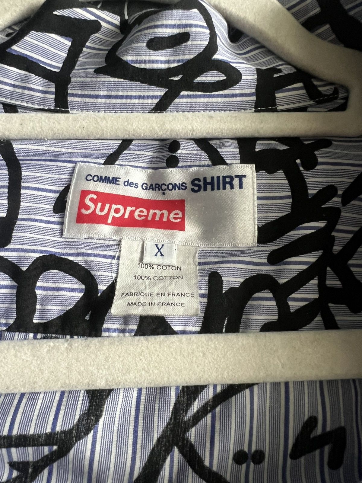 Comme des Garcons SHIRT × Supreme Supreme x cdg graffiti shirt Size US XL / EU 56 / 4 - 4 Thumbnail