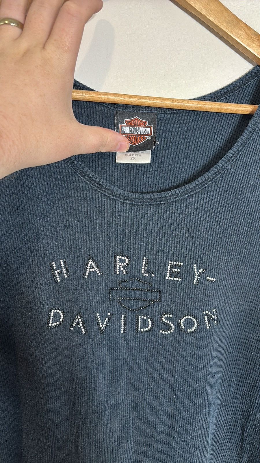 Vintage Harley Davidson Studded Tank Top Y2K Size XXL / US 16-18 / IT 52-54 - 2 Thumbnail