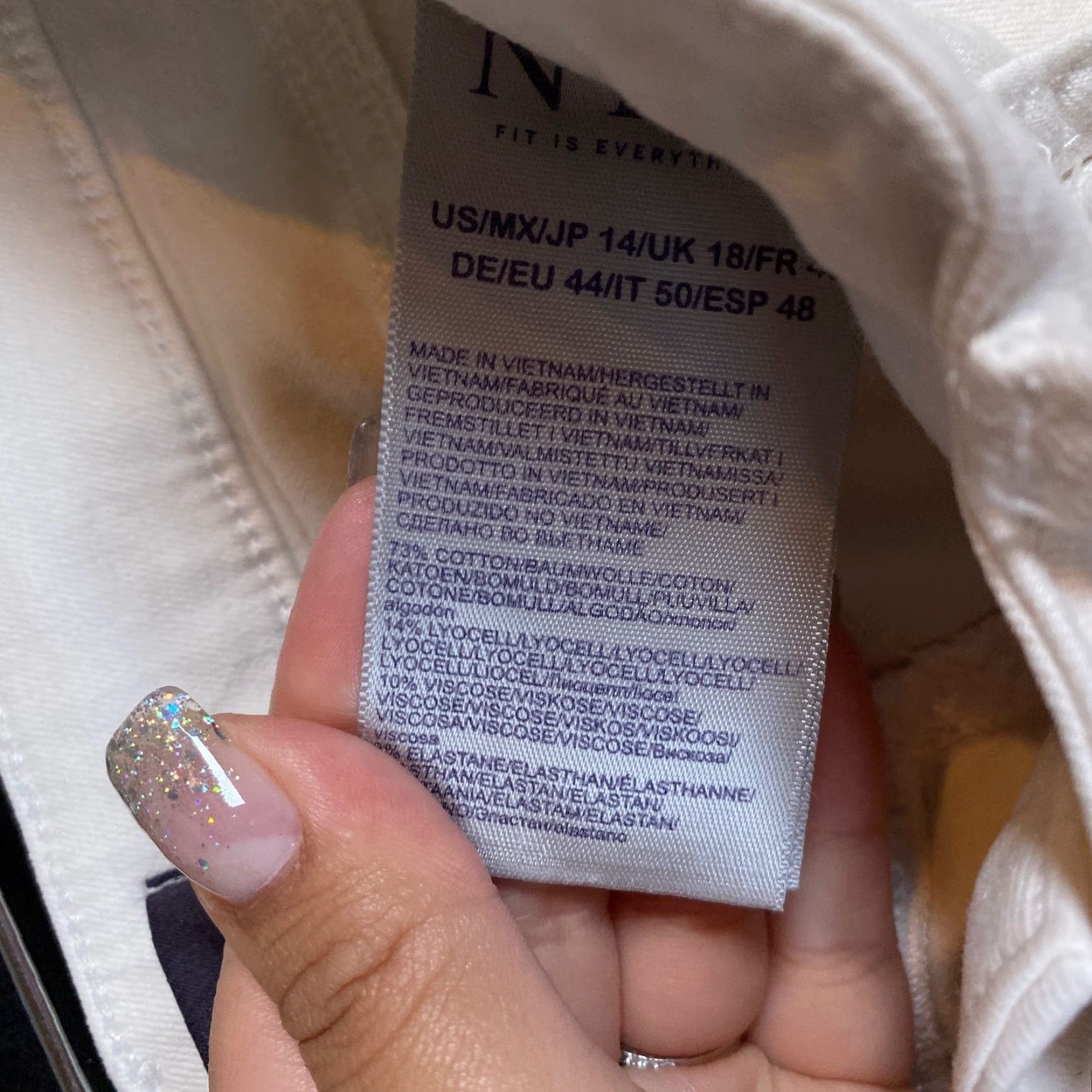 NYDJ NYDJ Not You Daughters Jeans Womens White Sheri Slim Capri Cropped Stretch 14 Size 36" / US 14 / IT 50 - 6 Thumbnail