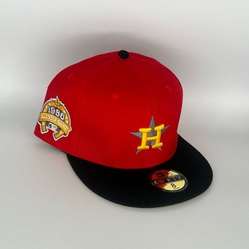 New Era Size 8 Red Black Houston Astros 1986 ASG Side Patch New Era Size ONE SIZE - 1 Thumbnail