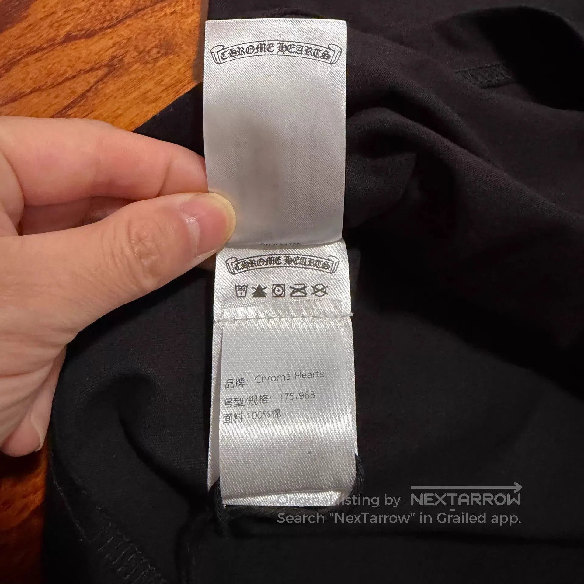 Chrome Hearts Black Long Sleeve Shirt with Pink Skull Wing Graphic. Size US M / EU 48-50 / 2 - 5 Thumbnail