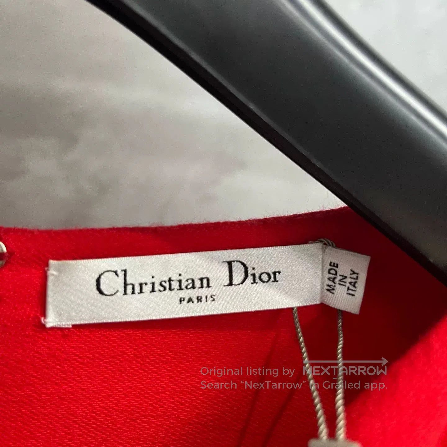 Dior dior red long sleeve belted dress. Size US M / EU 48-50 / 2 - 2 Thumbnail