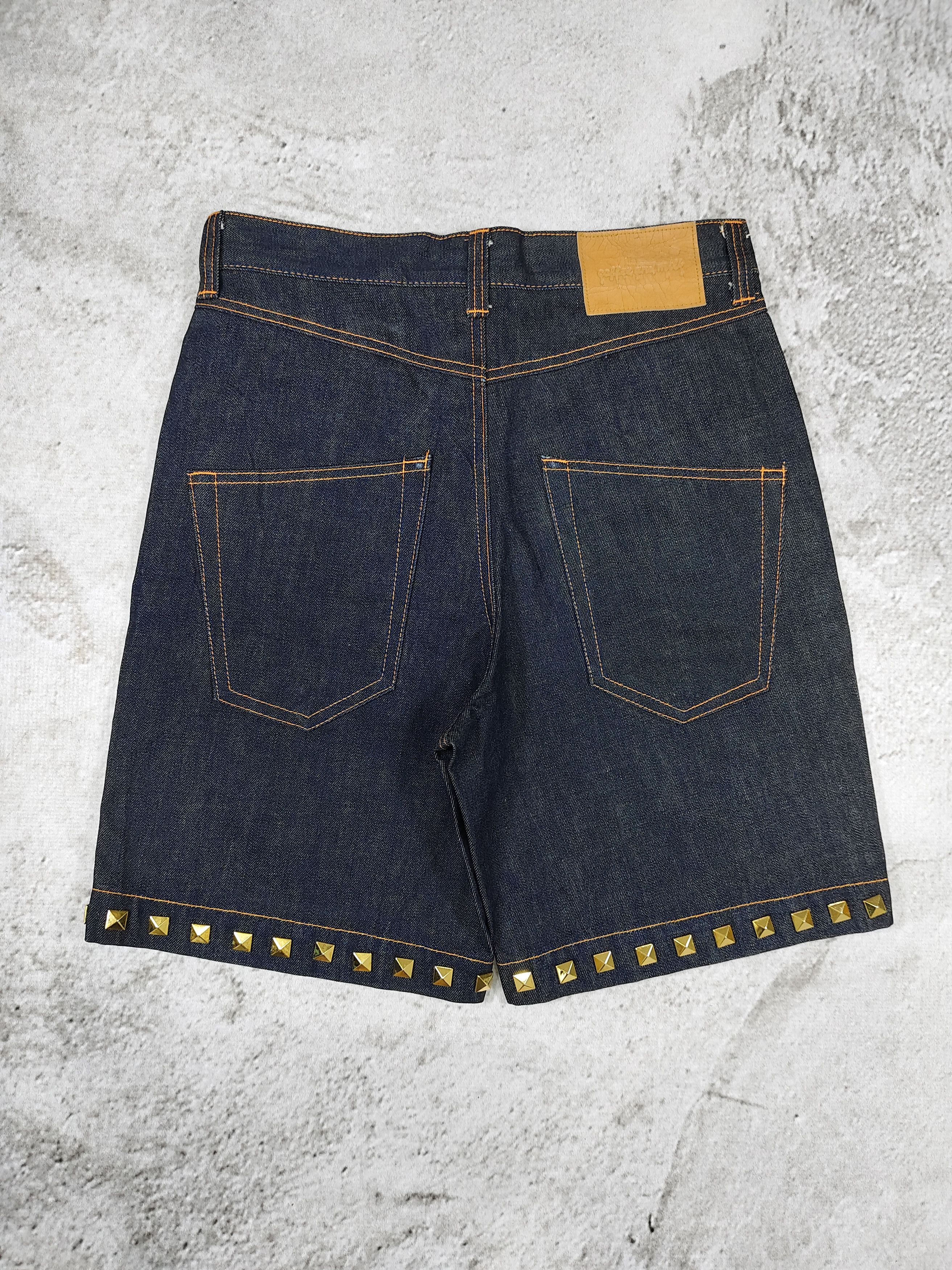 Beams Plus BEAMS- Milk & Coffee Brass Stud Hem Raw Denim Short Size US 31 - 5 Thumbnail