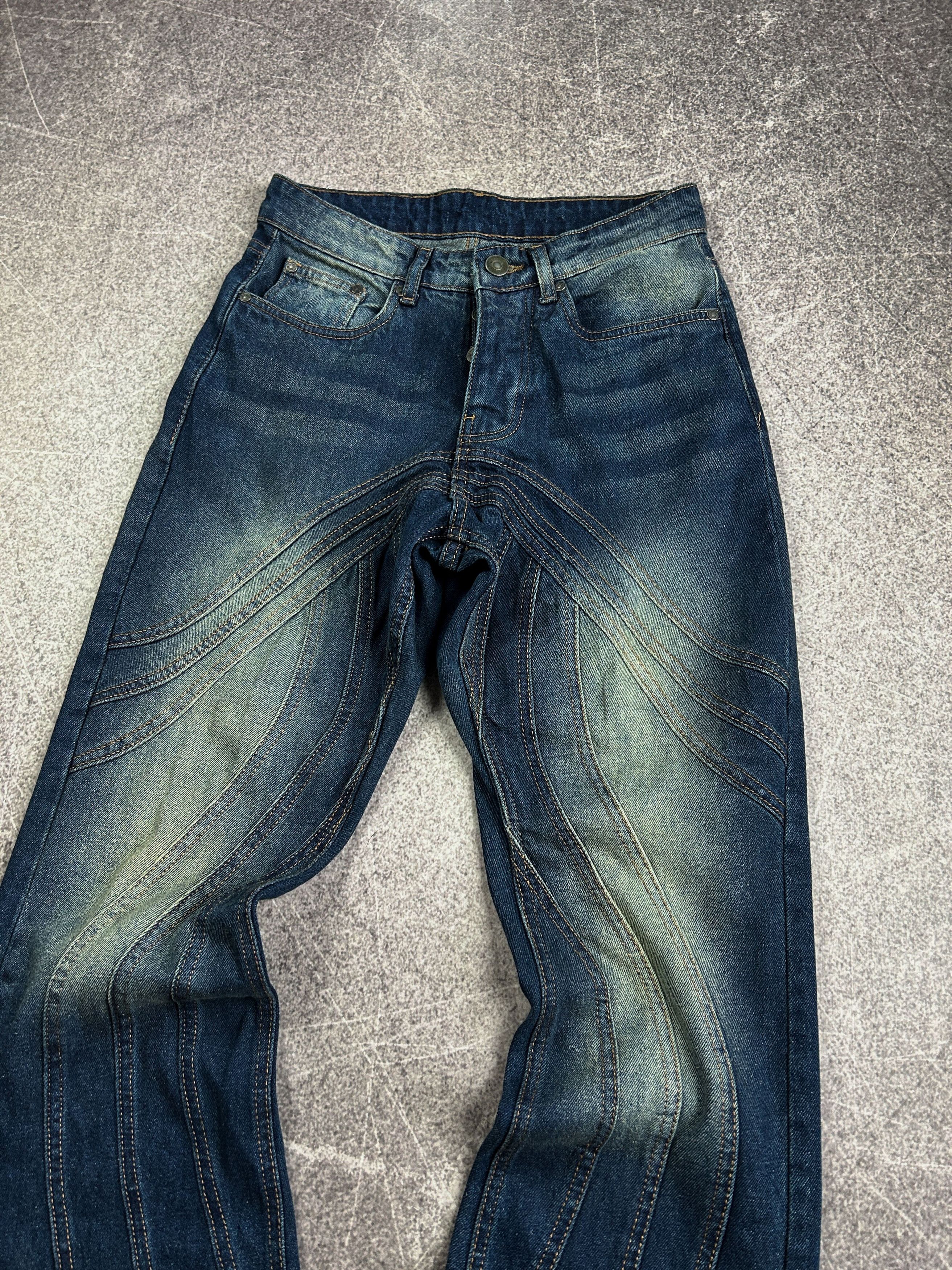Designer Vintage Rick Owens Junya Watanabe Style Washed Jeans Size US 28 / EU 44 - 3 Thumbnail