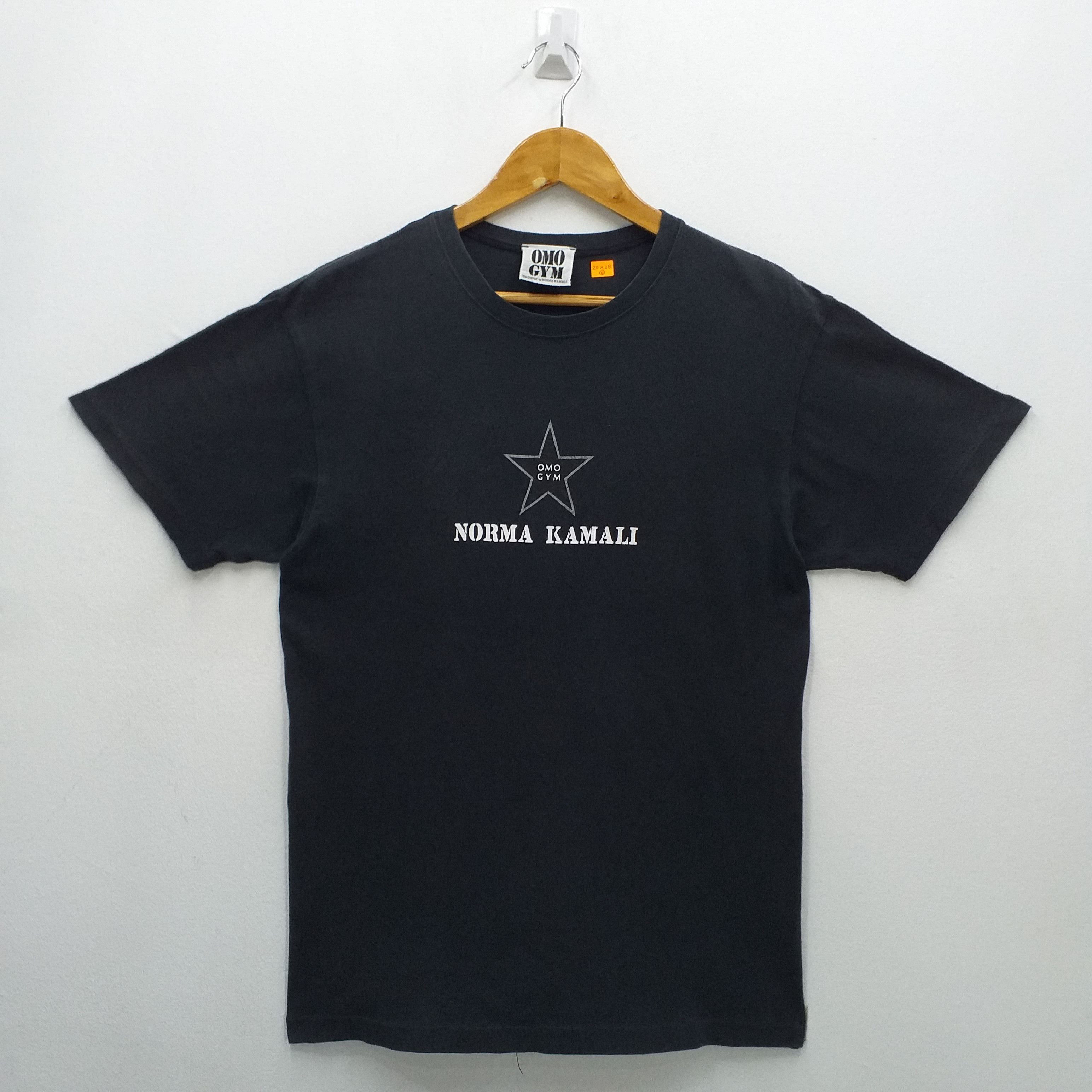 image of Italian Designers x Vintage Omo Gym By Norma Kamali Medium Tshirt -E125 in Black, Men's