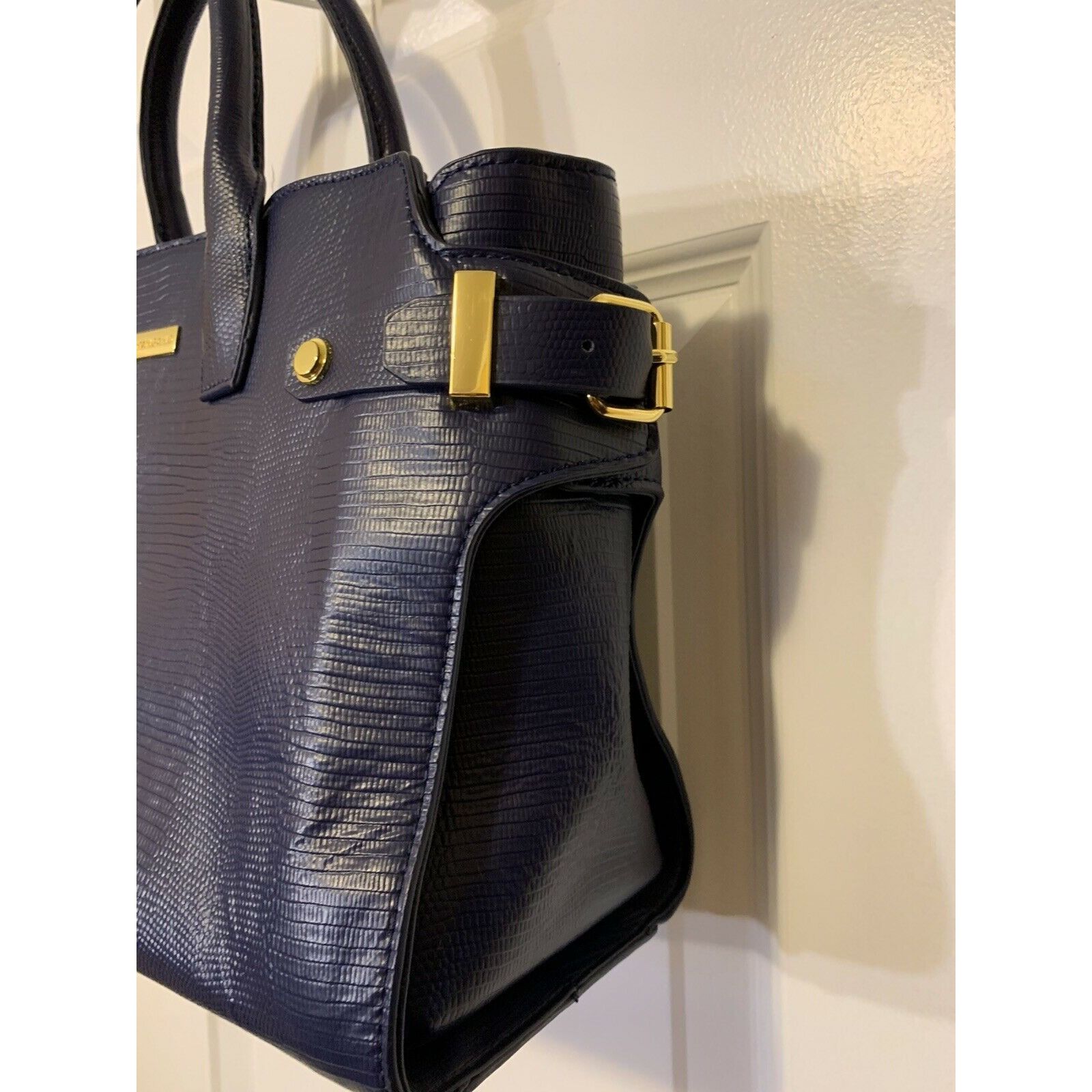 Other Joy Mangano Leather Purse Blue Size ONE SIZE - 5 Thumbnail