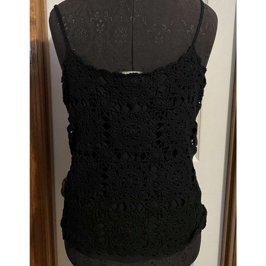 Ralph Lauren Ralph Lauren Women’s Black Hand Knit Silk Blend Tank Top Size L / US 10 / IT 46 - 3 Thumbnail