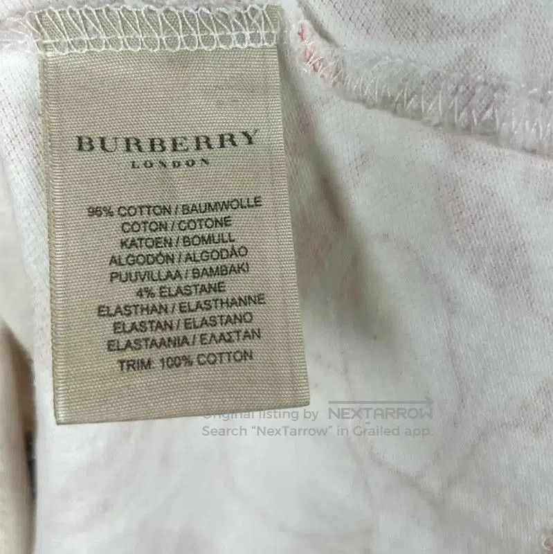 Burberry Burberry Light Pink Floral Pattern Cotton T-Shirt. Size XS / US 0-2 / IT 36-38 - 5 Thumbnail