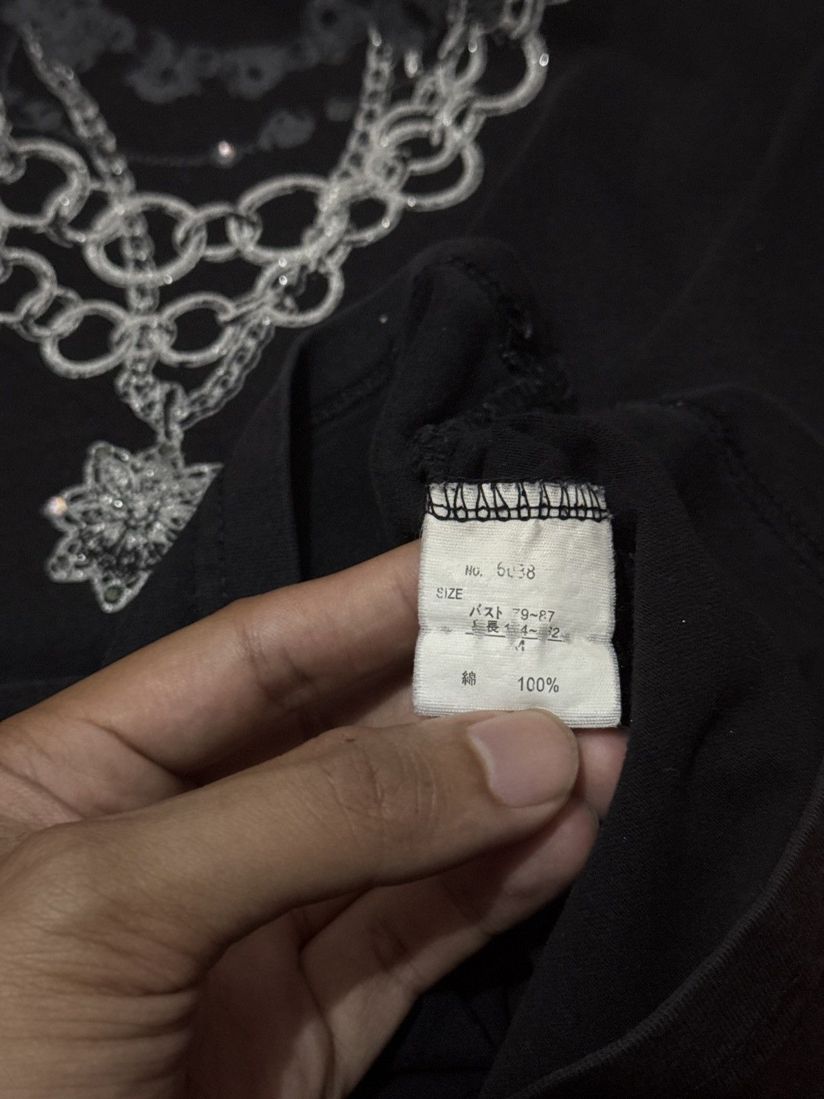GOA Archive Pazna Chain Necklace goa style LS Crop Top Tees Size XS / US 0-2 / IT 36-38 - 5 Thumbnail