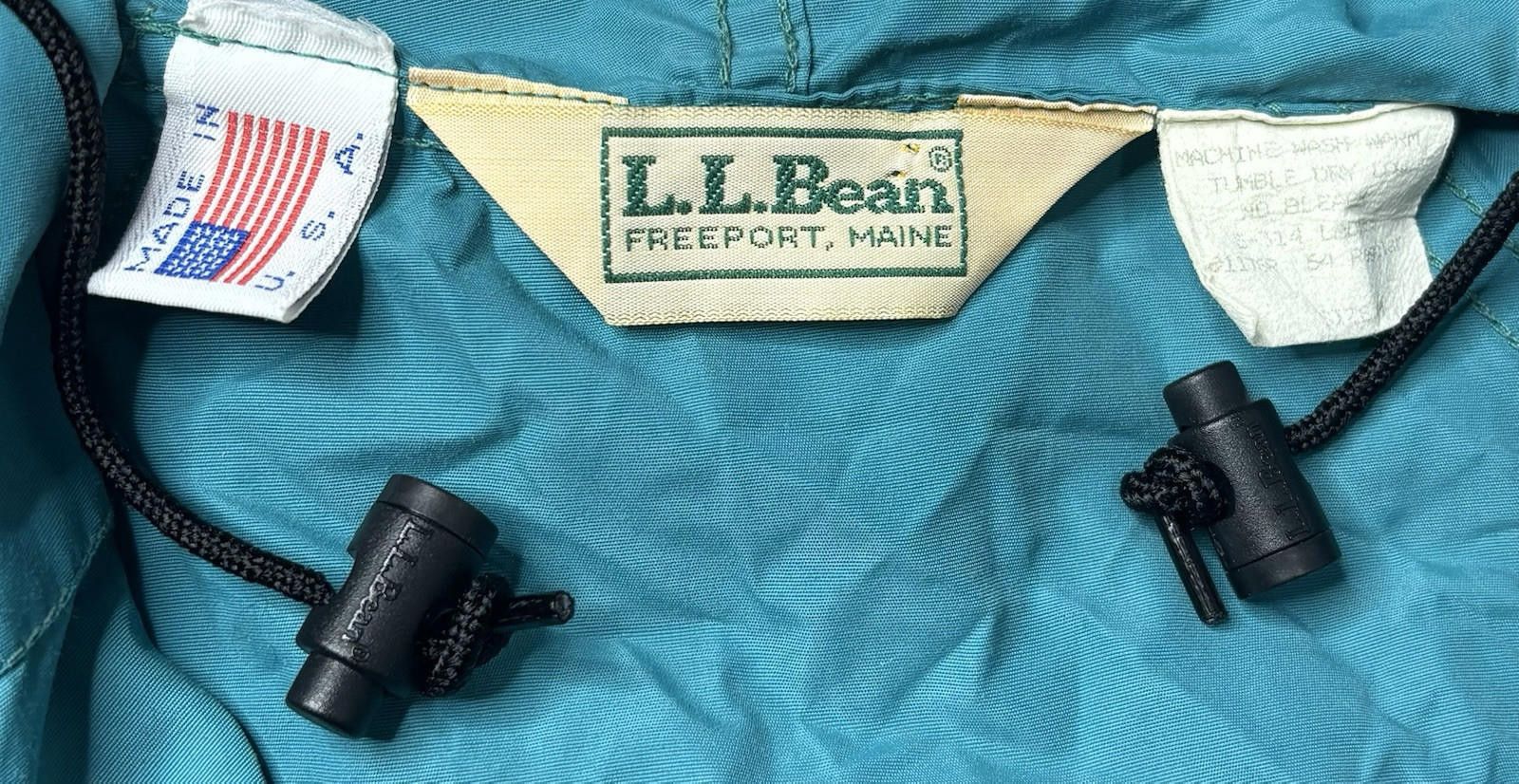 L.L. Bean VTG LL Bean Freeport Maine Jacket Womens Medium Zip Teal Size M / US 6-8 / IT 42-44 - 2 Thumbnail