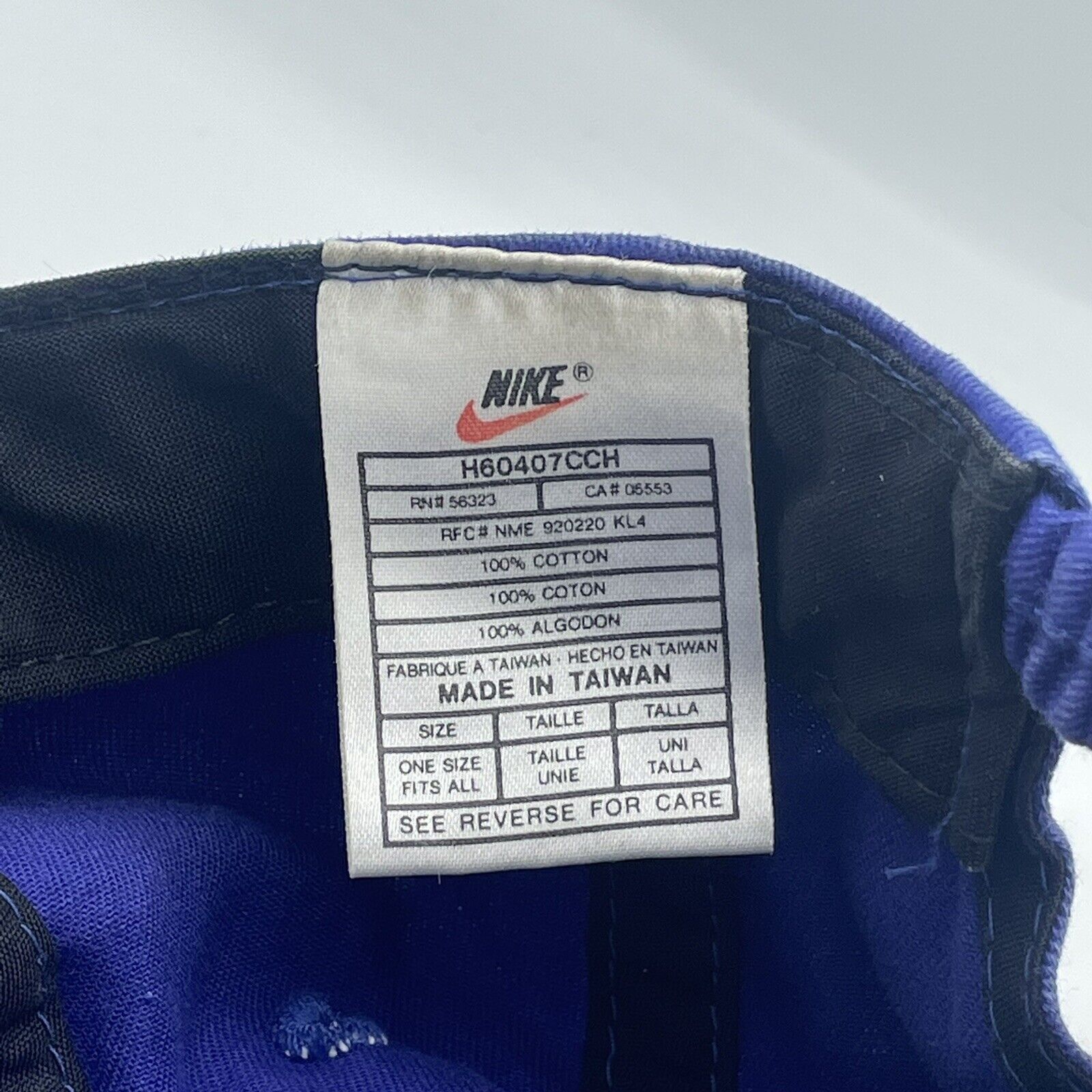 Nike Vintage 1980s Nike Blue Cap 1 Size Hat Swoosh Strap Size ONE SIZE - 7 Thumbnail