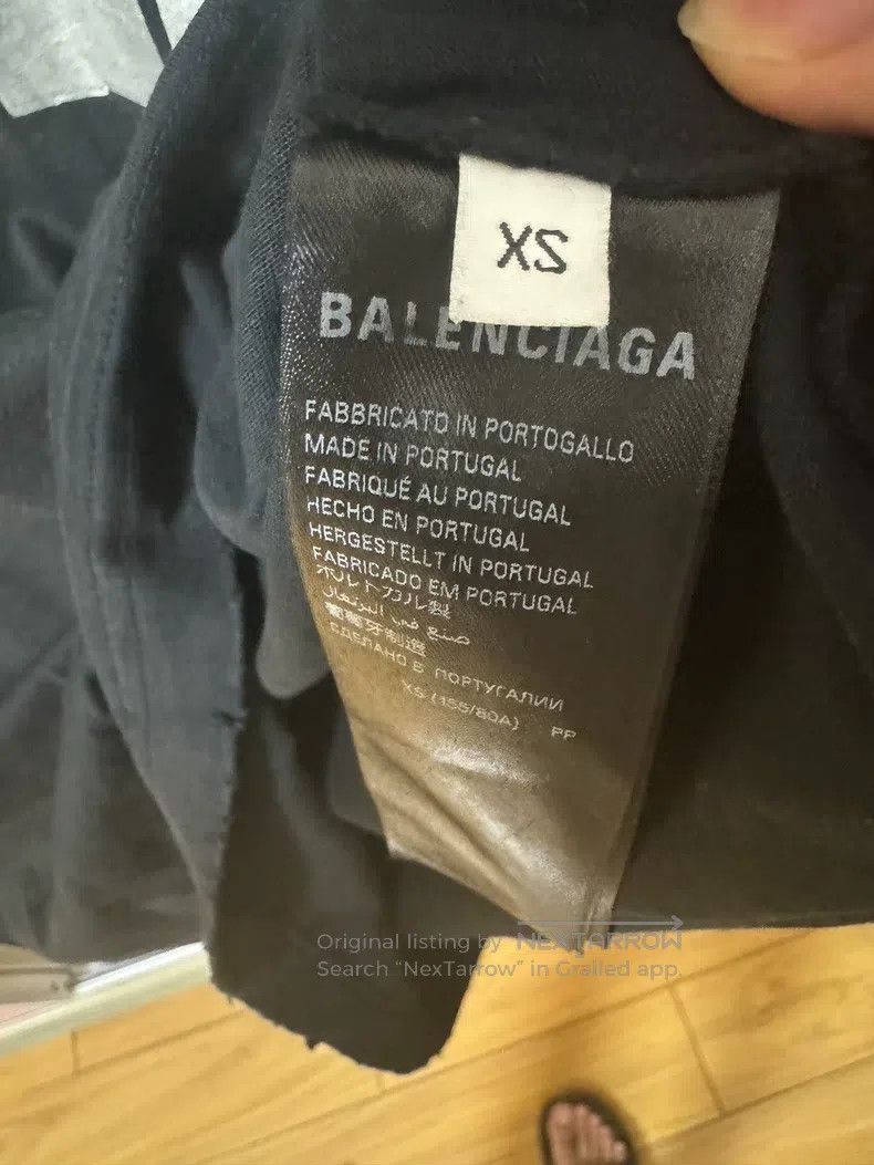Balenciaga Balenciaga Silver tape distressed short-sleeve, XS size Size US XS / EU 42 / 0 - 4 Thumbnail