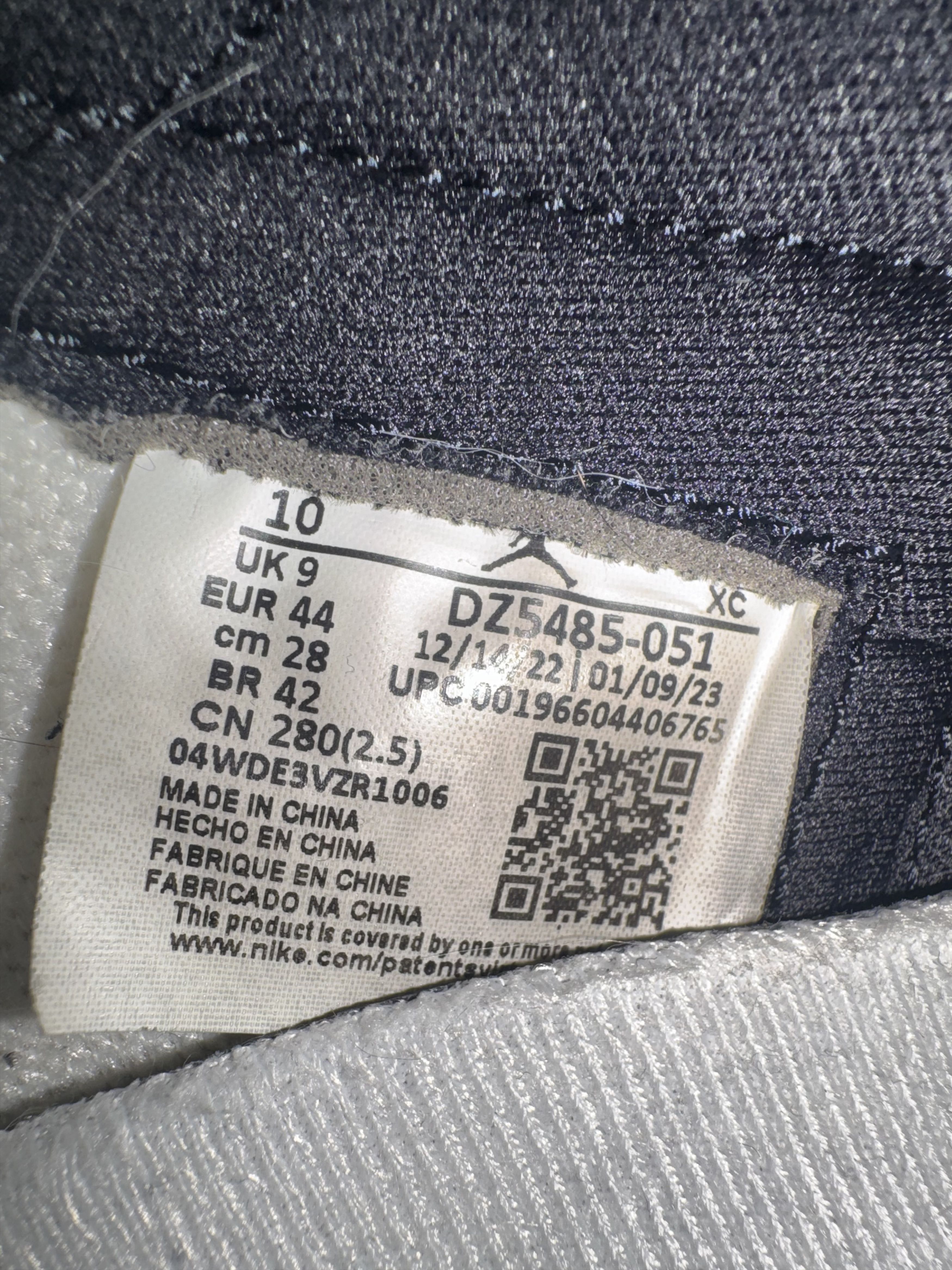 Jordan Brand AJ1 Washed Black Size US 10 / EU 43 - 5 Thumbnail