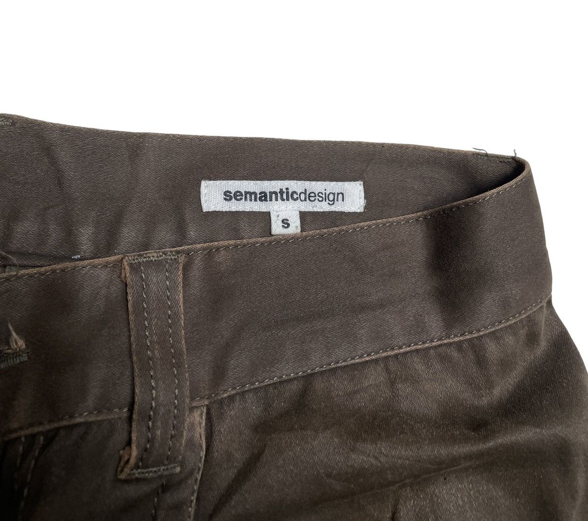 If Six Was Nine Vtg Semantic Design Tactical Waxed Flared Cargo Pants 1990s Size US 29 - 10 Thumbnail
