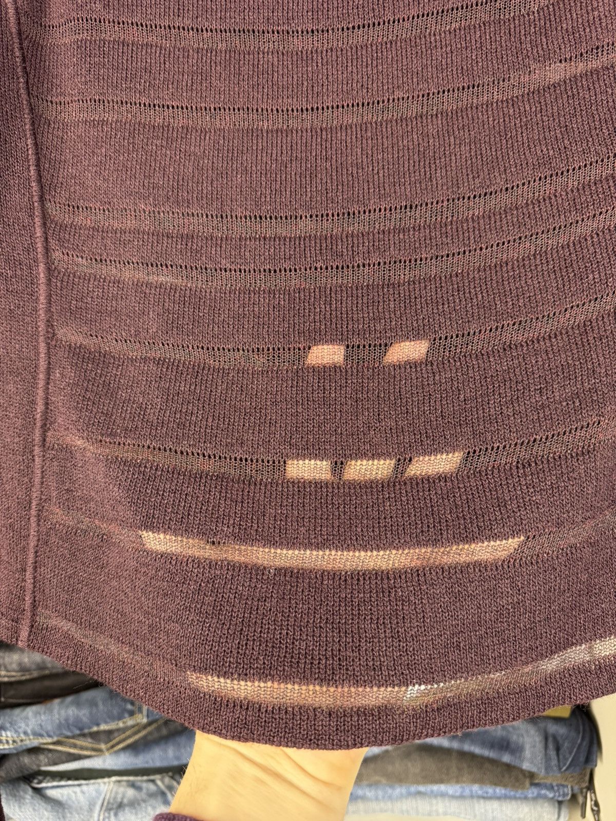 Sarah Pacini Sarah Pacini Italy Merino Wool Blend Striped Sweater Top OS Size ONE SIZE - 10 Thumbnail
