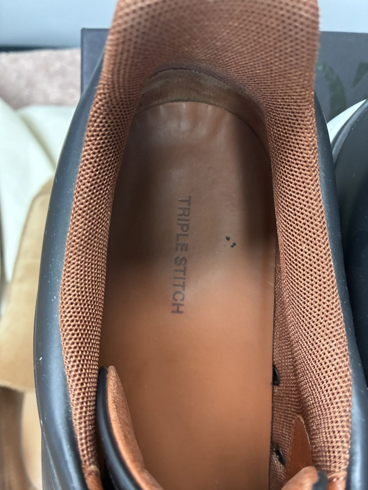 Ermenegildo Zegna zegna wool and leather triple stitch uk 8.5 eu 42.5 Size US 9.5 / EU 42-43 - 2 Thumbnail