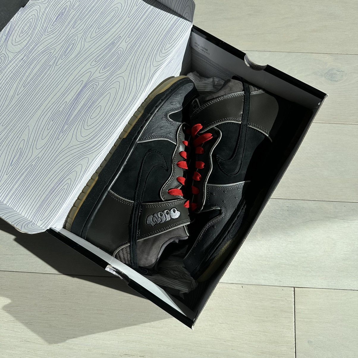 image of Sb Dunk High Premium Mf Doom Supreme Shoes in Black, Men's (Size 8)