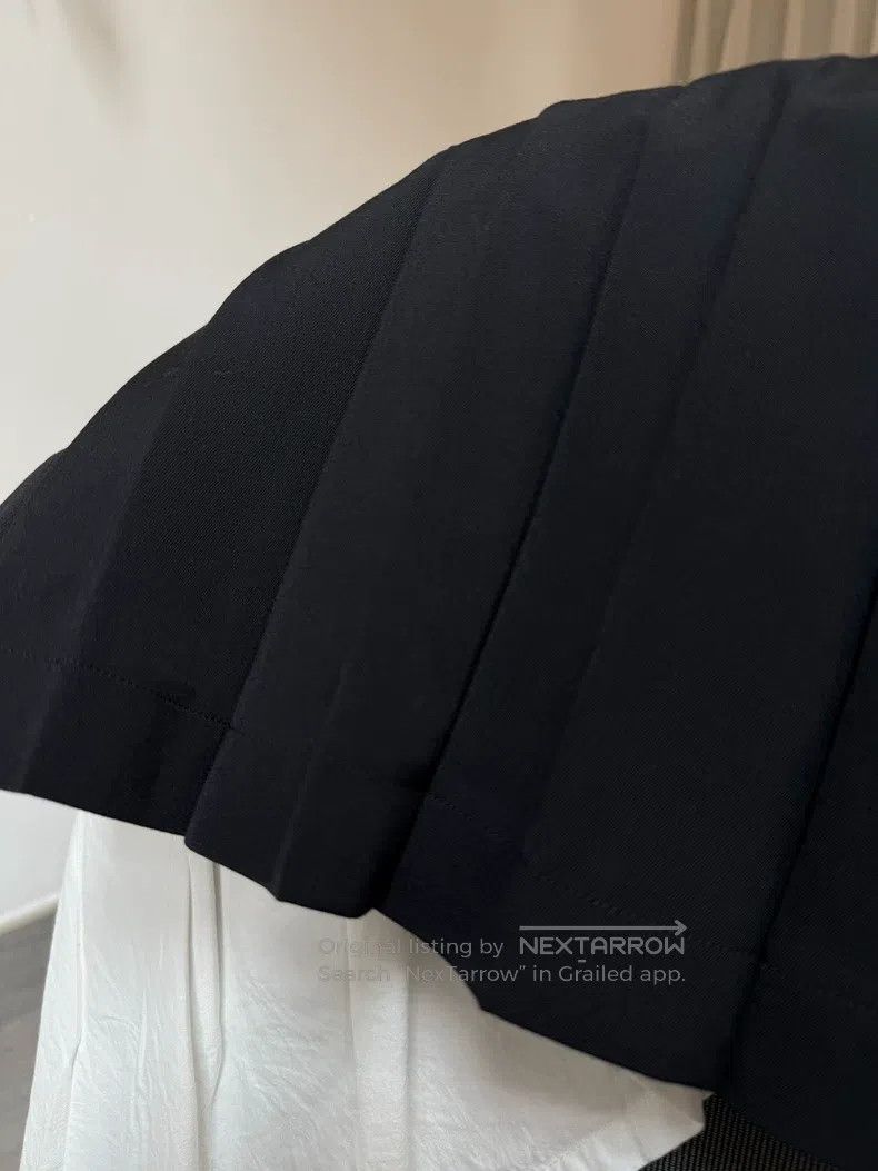 Comme des Garcons Comme Des Garcons one-size-fits-all Black Wool Pleated Skir Size 22" - 4 Thumbnail