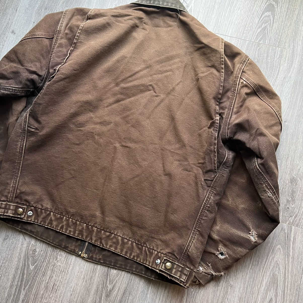 Carhartt Vintage Brown Carhartt Detroit Jacket J97 Size US L / EU 52-54 / 3 - 11 Thumbnail