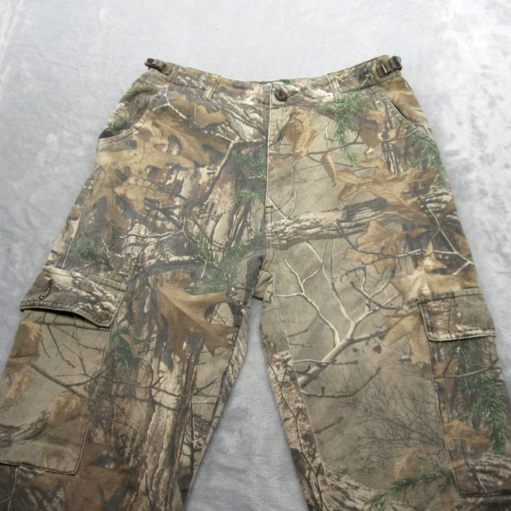 Vintage Cabelas Pants Mens 30x31 Green Realtree Camo Adjustable Waist Hunting Cargo Size US 30 / EU 46 - 4 Thumbnail