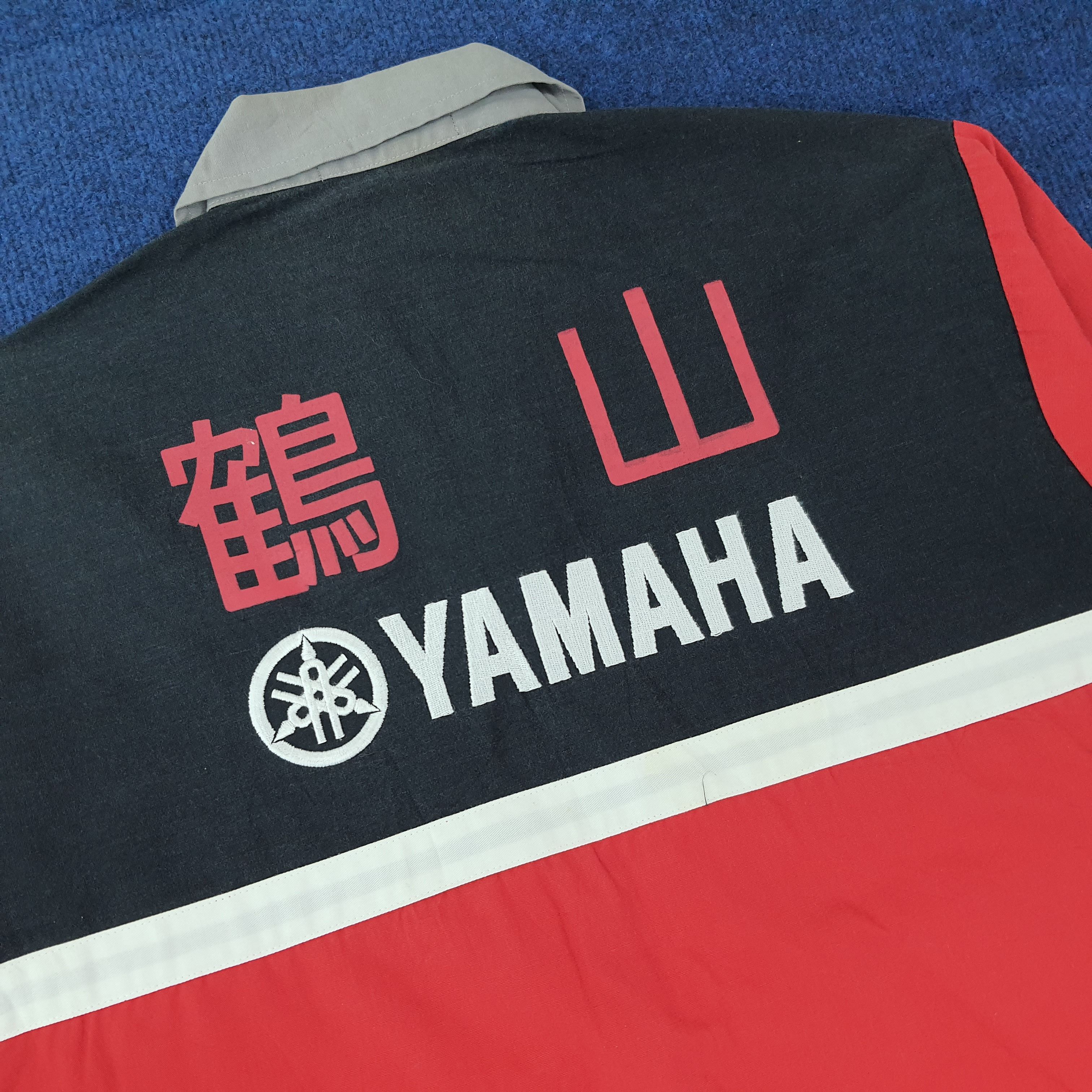 Yamaha Vintage YAMAHA Motorsports Bike Button Up Shirt C259N72 Size US M / EU 48-50 / 2 - 2 Thumbnail
