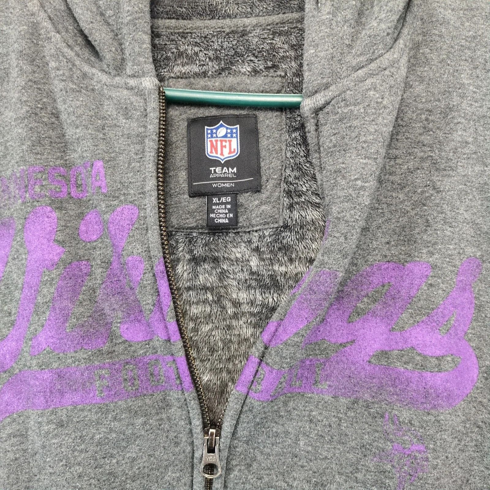 NFL NFL Minnesota Vikings Full Zip Hoodie Jacket XL Team Apparel Size XL / US 12-14 / IT 48-50 - 4 Thumbnail