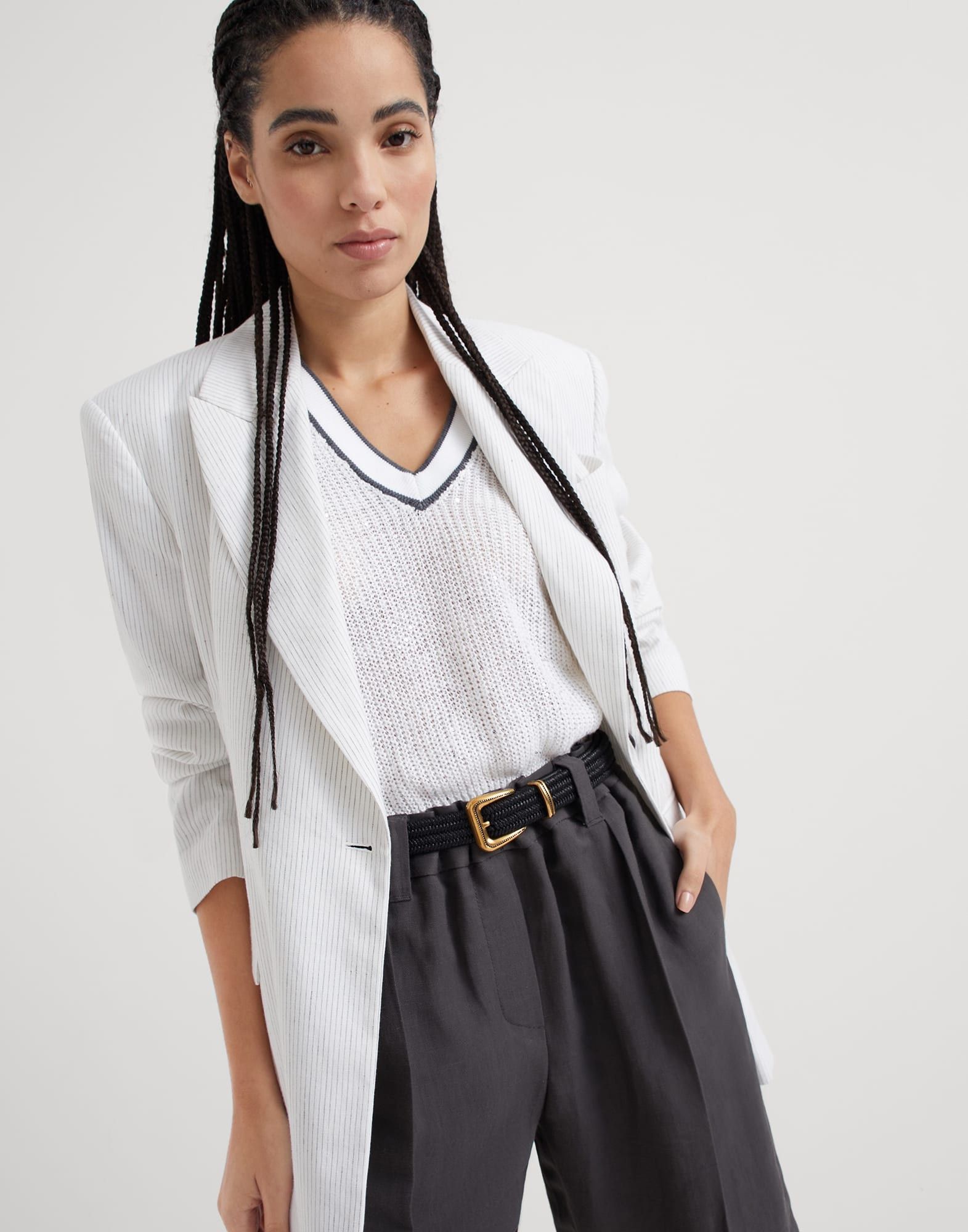 Brunello Cucinelli o1la1rc1a0325 Size: OS/Belt in Black Size ONE SIZE - 3 Thumbnail