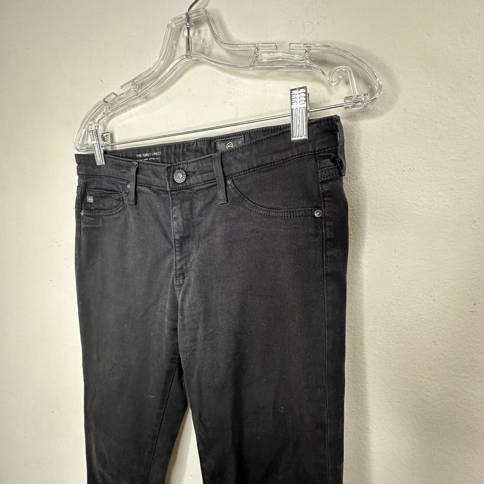 AG Adriano Goldschmied Adriano Goldschmeid Black Ankle Mid Rise Skinny Jeans 27 Size 27" / US 4 / IT 40 - 4 Thumbnail