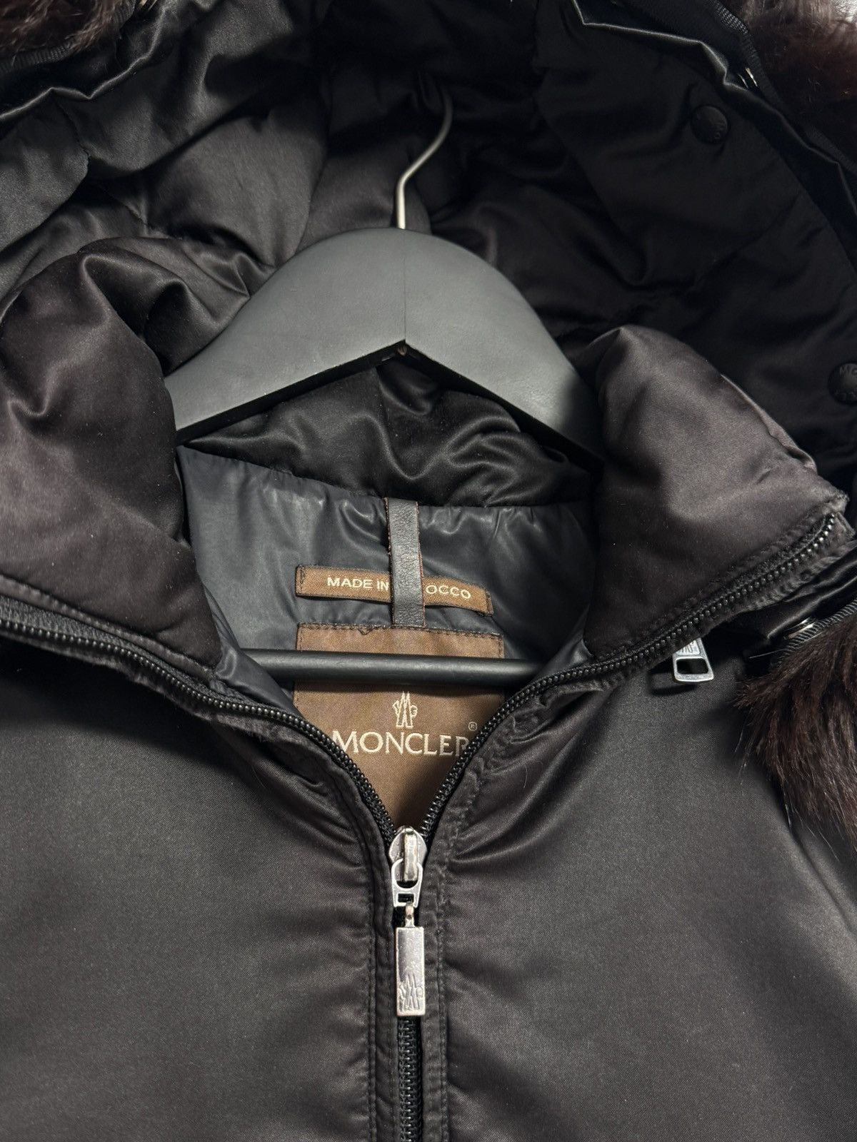 Moncler Moncler Green Gold Shimmer Down Filled Fur Trim Hooded Parka Size XS / US 0-2 / IT 36-38 - 8 Thumbnail