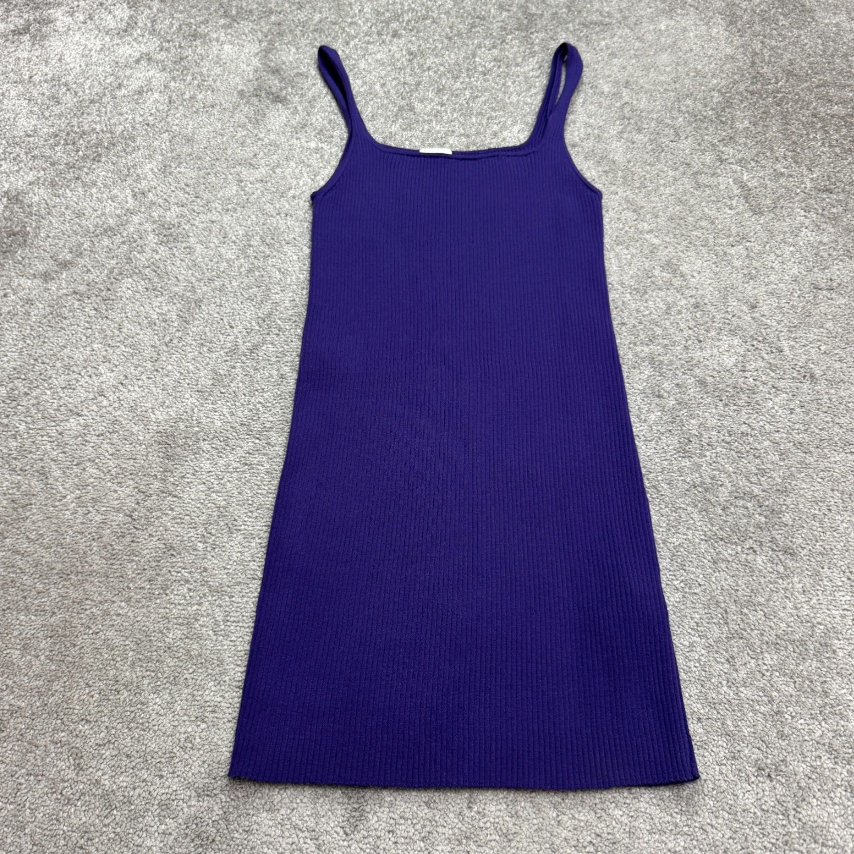 Vintage Wilfred Aritzia Bodycon Mini Tank Dress Womens Medium Purple Casual Summertime Classic Size M / US 6-8 / IT 42-44 - 4 Thumbnail