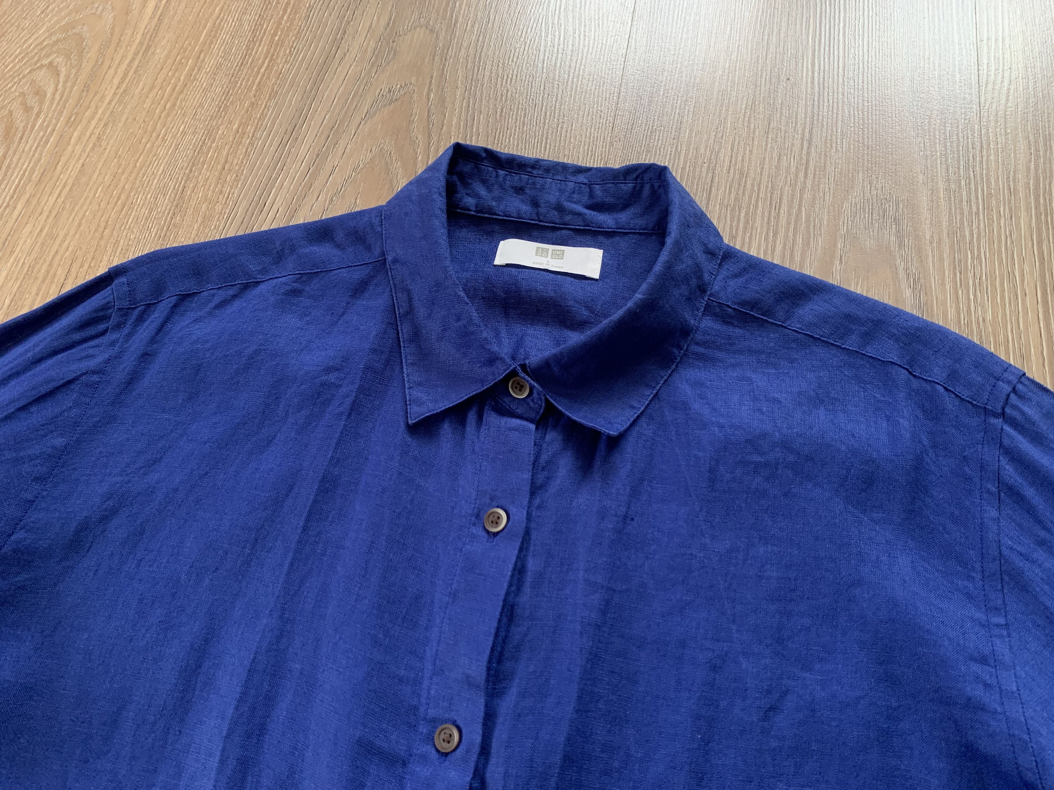 Uniqlo Uniqlo Linen Blue Long Sleeve Shirt Size US L / EU 52-54 / 3 - 4 Thumbnail