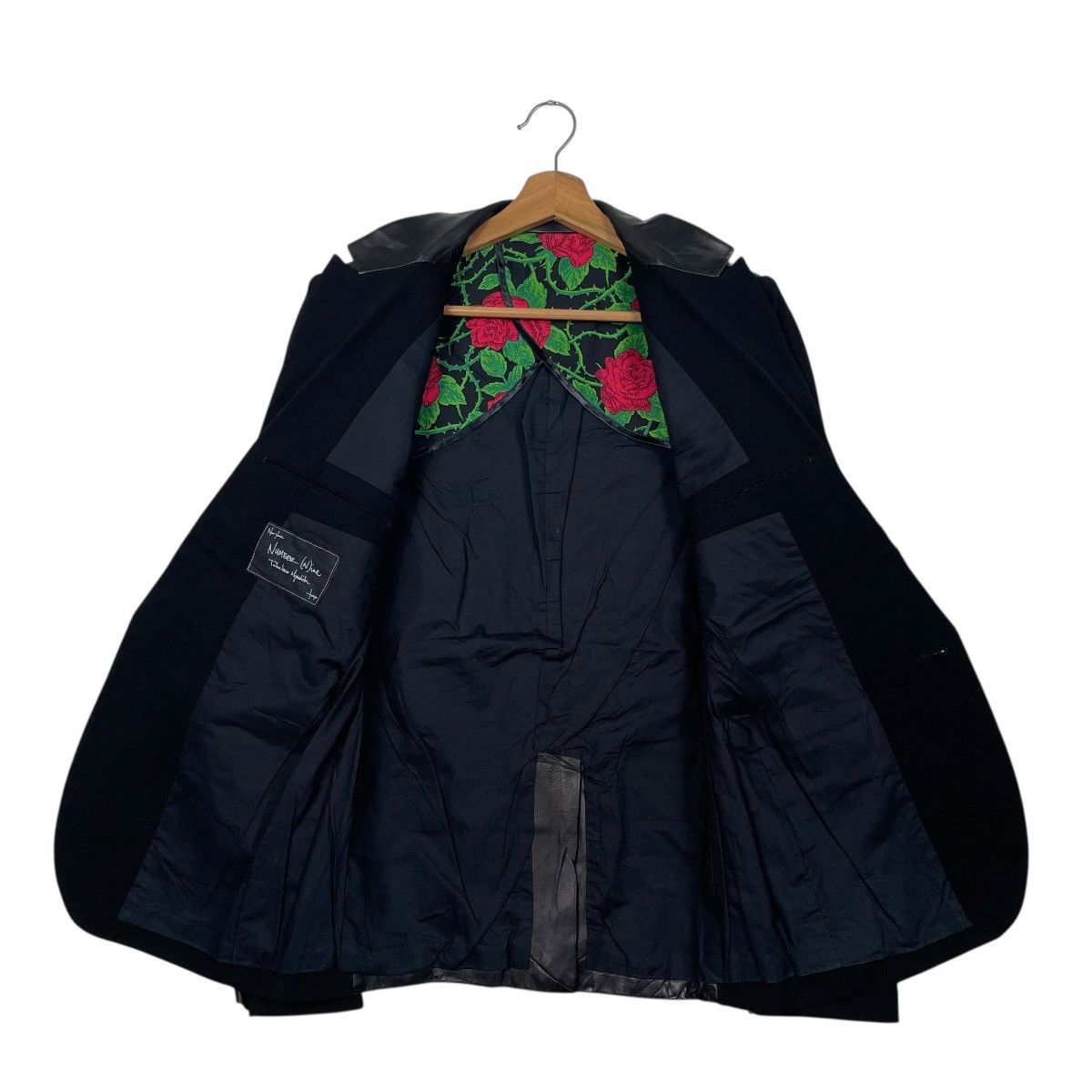 Number (N)ine Vintage SS06 Number Nine Wool Lamb Leather Blazer Jacket Size US S / EU 44-46 / 1 - 11 Thumbnail