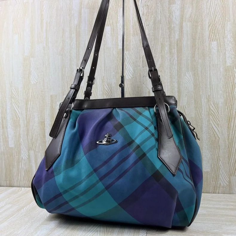 Vivienne Westwood Vivienne Westwood size os Blue checkered hand-held bowling Size ONE SIZE - 3 Thumbnail