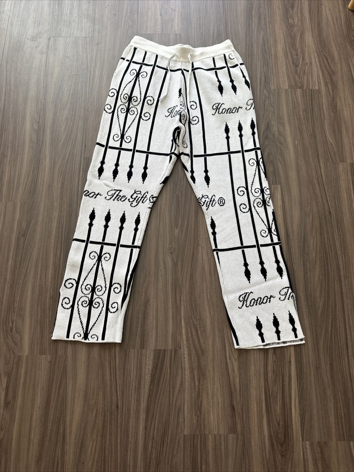 Honor the Gift HONOR THE GIFT Holiday Neighborhood Knit Pants In White Size US 34 / EU 50 - 1 Thumbnail
