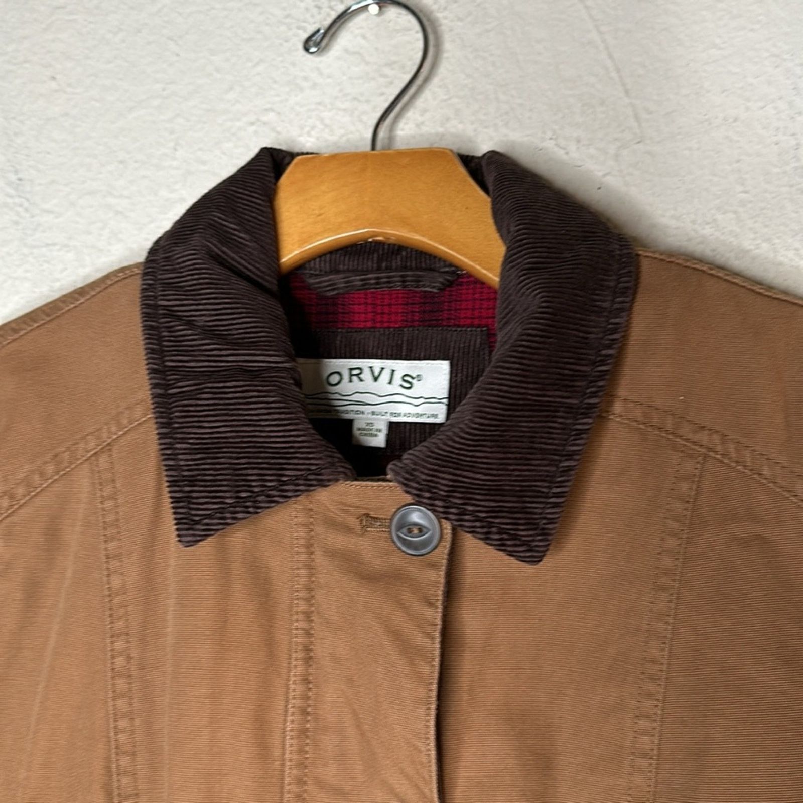 Orvis Orvis Chore Barn Coat Jacket Brown Corduroy Trim Flannel XS Size US XS / EU 42 / 0 - 8 Thumbnail