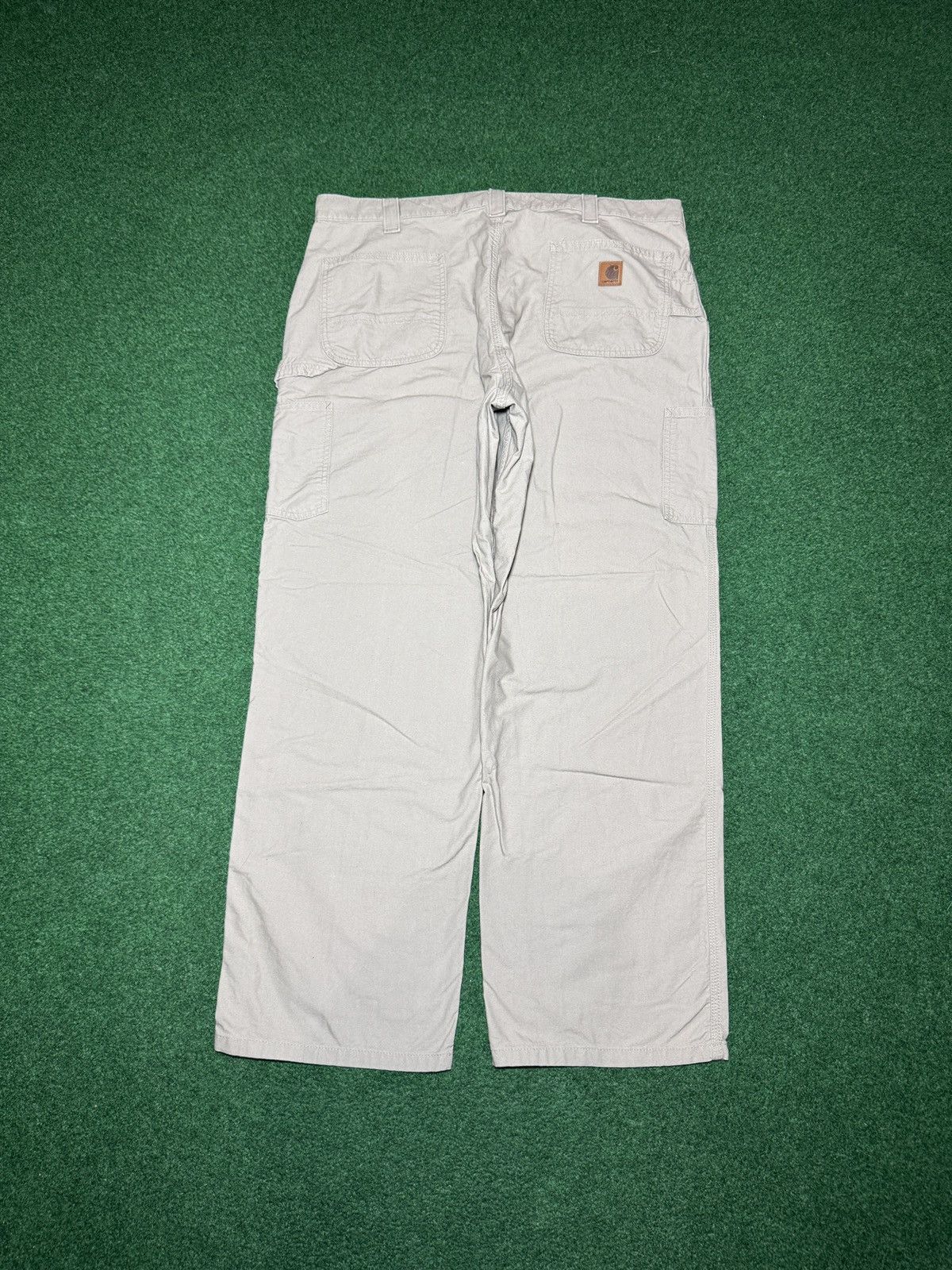 Carhartt Carhartt Carpenter Khaki Biege 40x32 Relaxed Wide Leg Pants Size US 40 / EU 56 - 1 Thumbnail