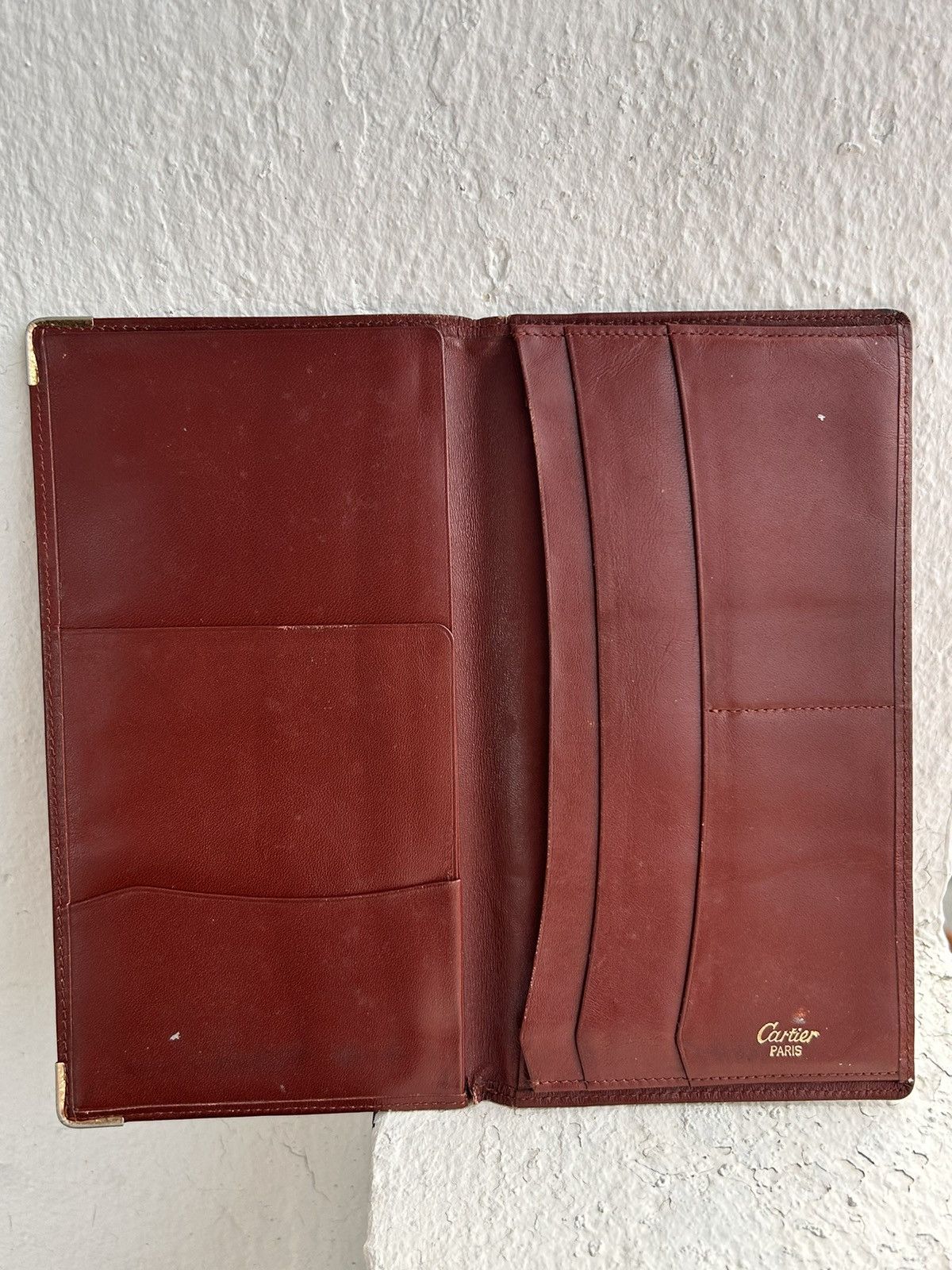 Cartier Leather bifold wallet brown Size ONE SIZE - 3 Thumbnail
