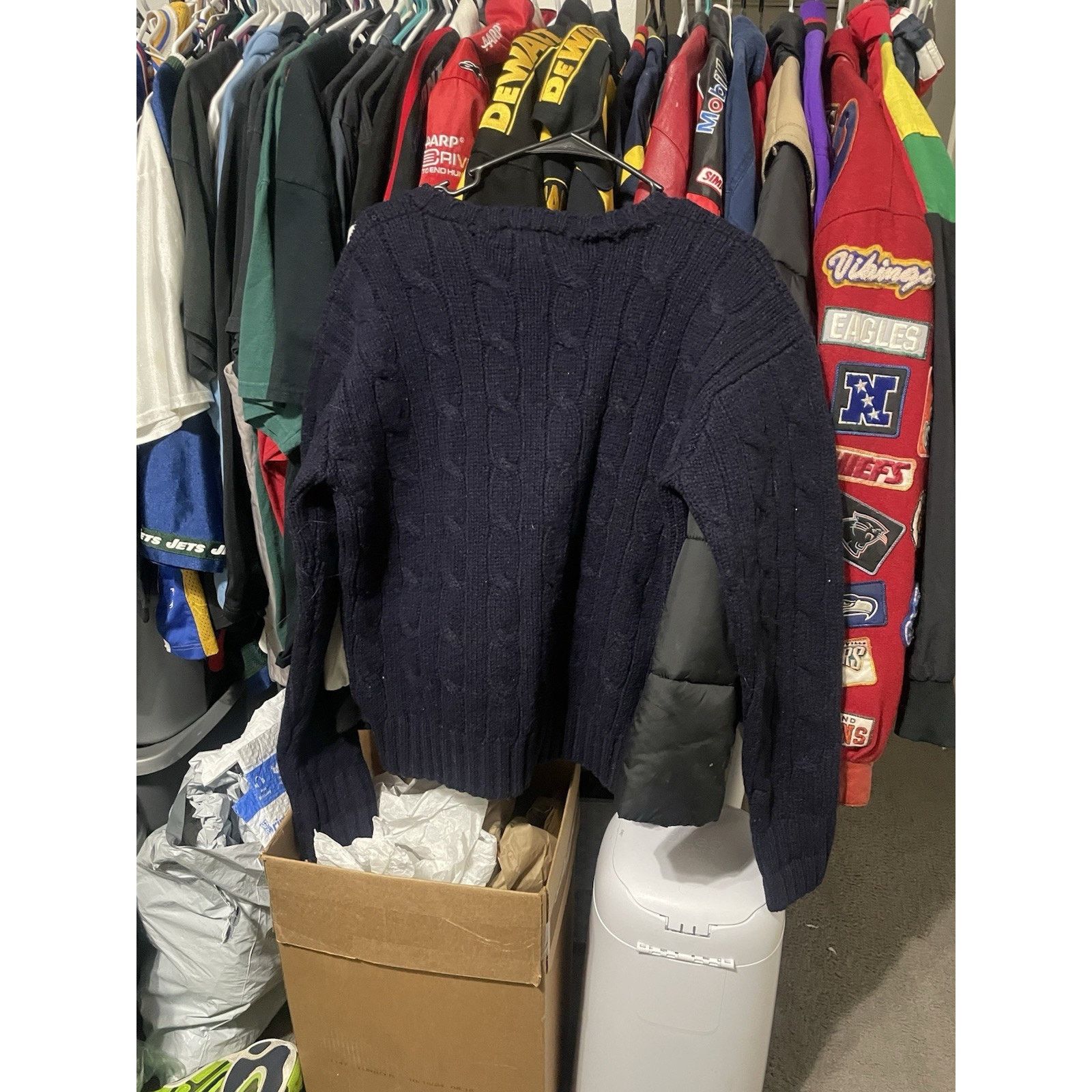 Polo Ralph Lauren Size S- VTG Polo Ralph Lauren Knit 100% Wool Sweater Navy Size US S / EU 44-46 / 1 - 2 Thumbnail