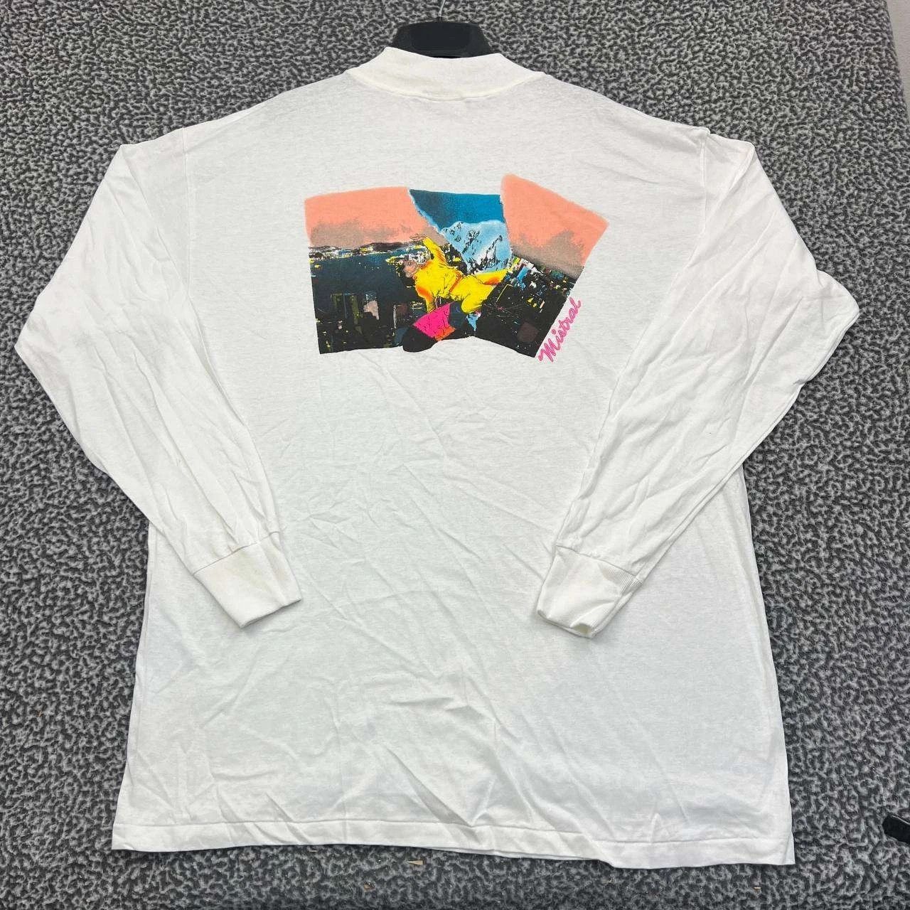 Other Vintage Mistral Shirt XL White Crew Neck New with Defect Size US XL / EU 56 / 4 - 1 Thumbnail