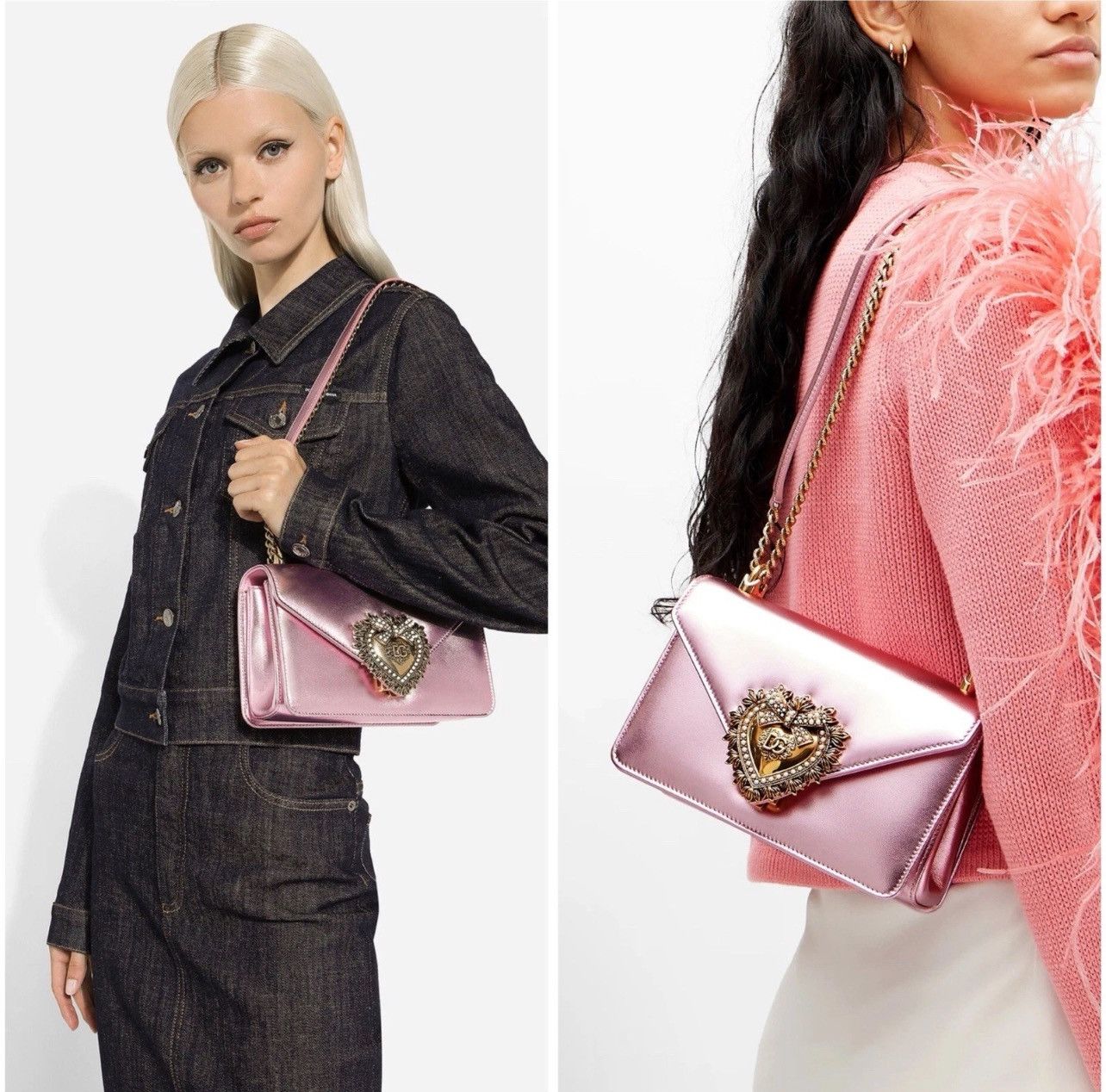 Dolce & Gabbana Dolce & Gabbana Devotion metallic leather shoulder bag Size ONE SIZE - 2 Thumbnail